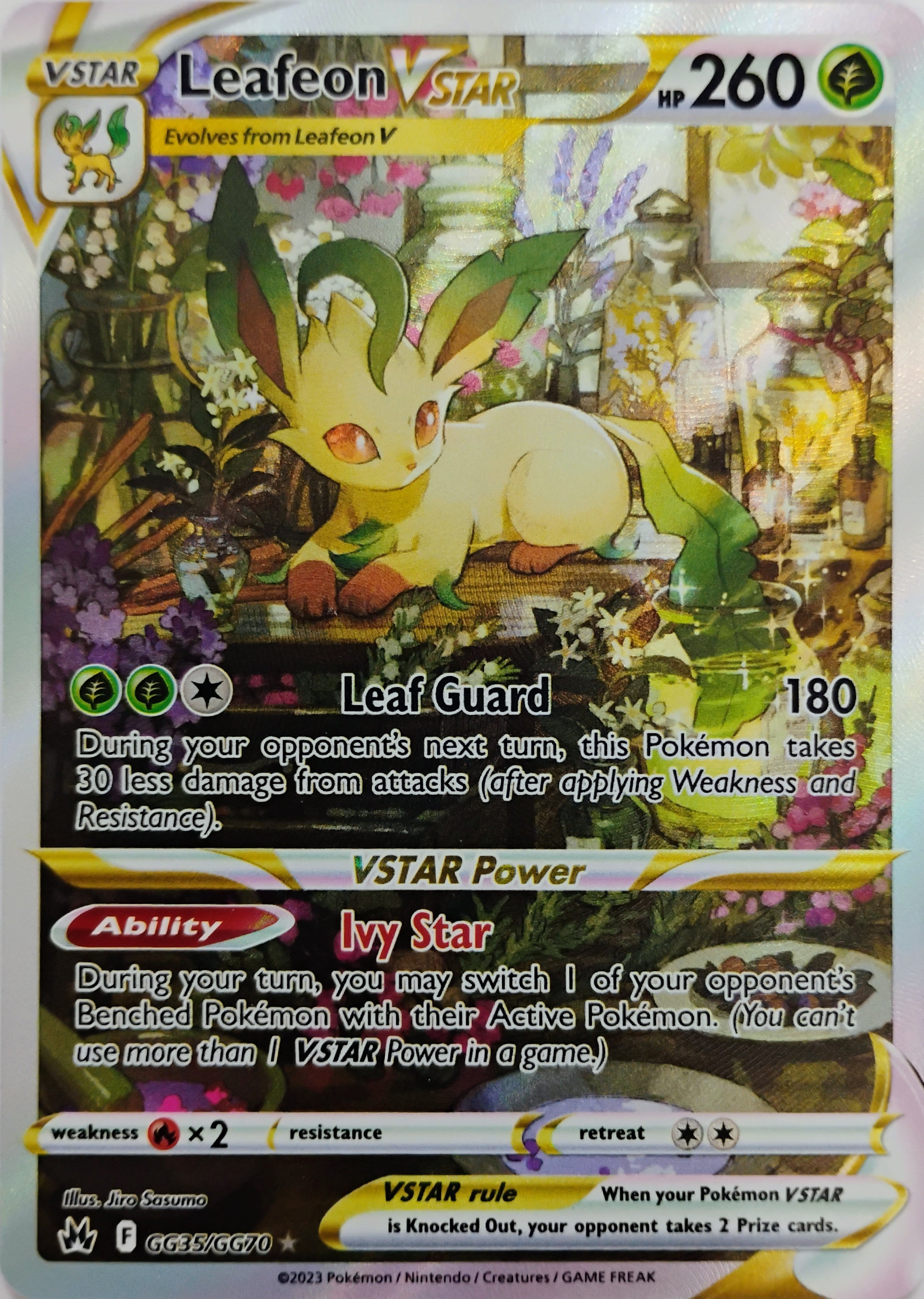 Pokémon tcg Leafeon Vstar Gg35/Gg70