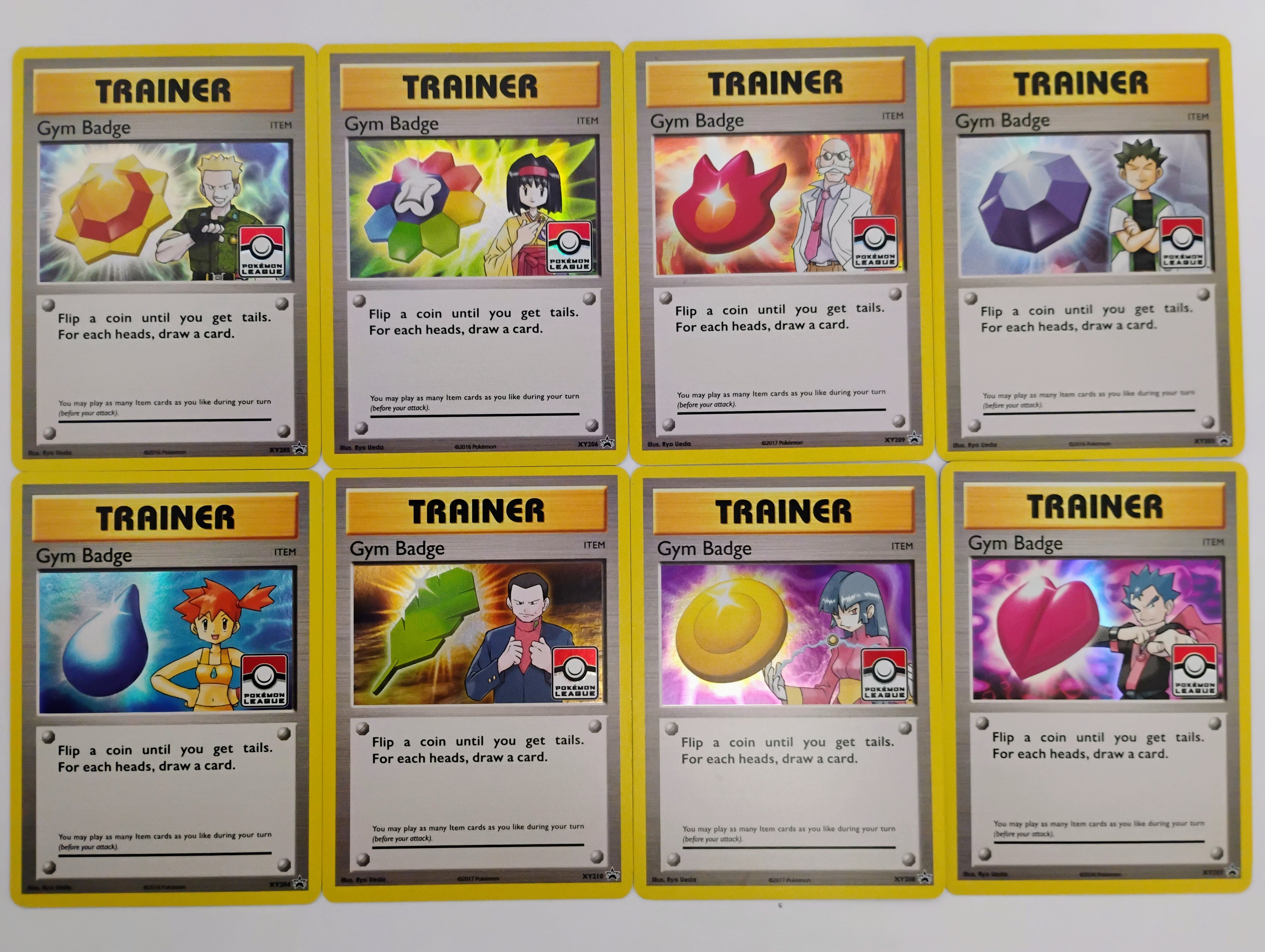 Pokémon tcg Gym Badge Xy (Pokémon League) SET