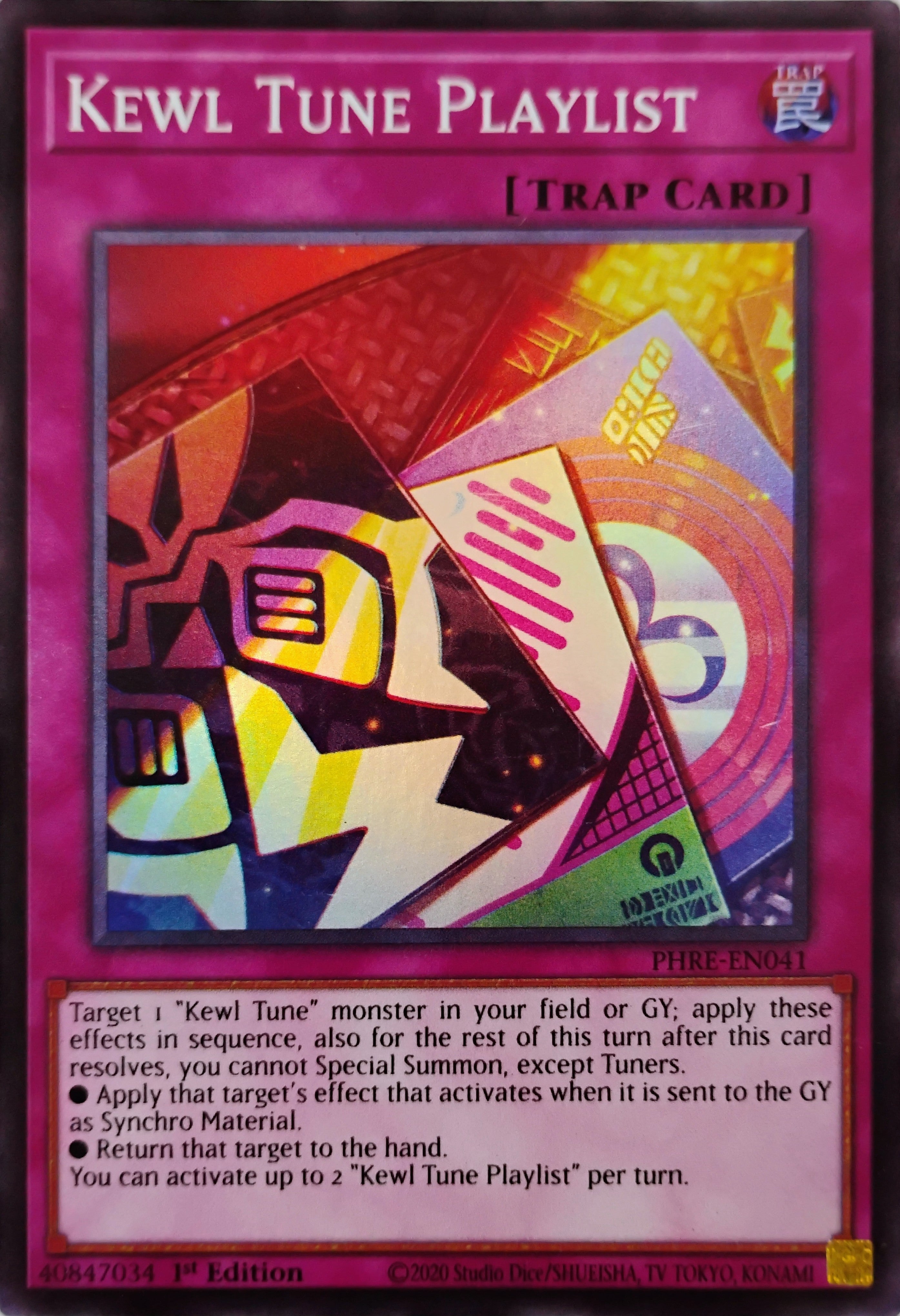 Yugioh! Kewl Tune Playlist phre-en041 1st edition Super Rara