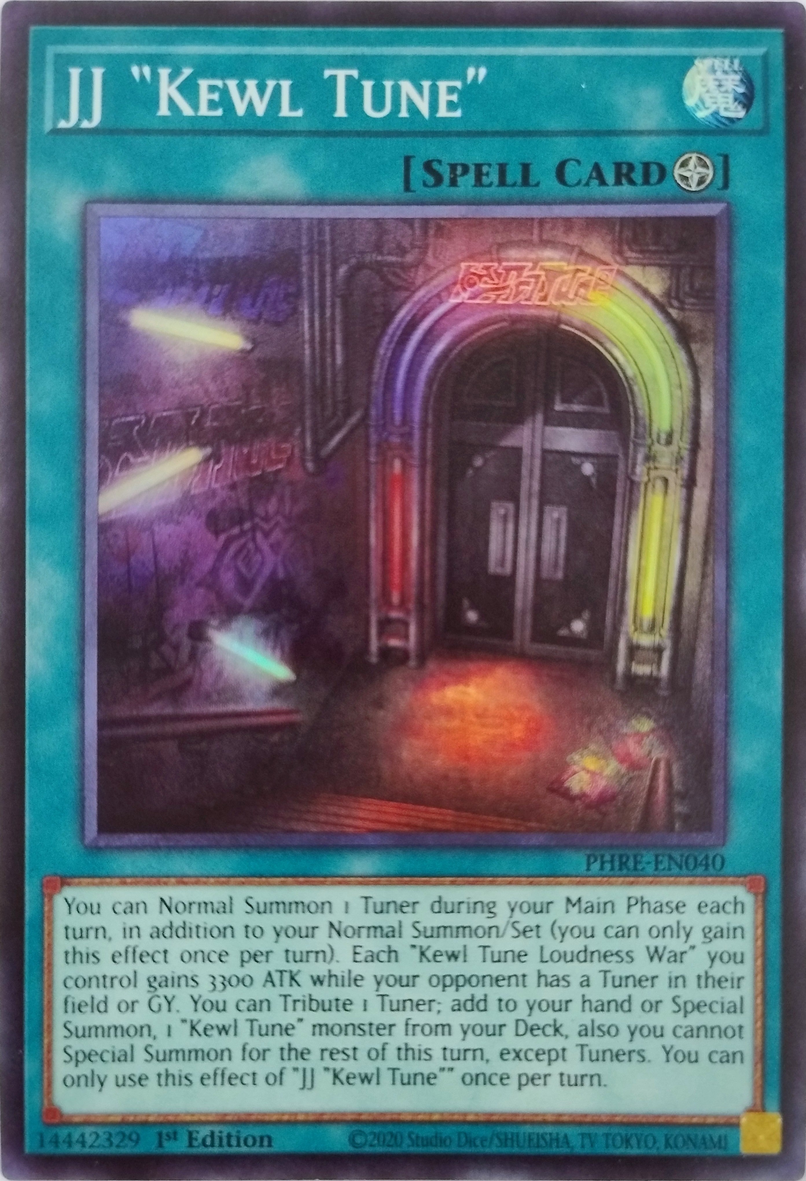 Yugioh! Jj "Kewl Tune" Phre-en040 1st Edition Super Rara