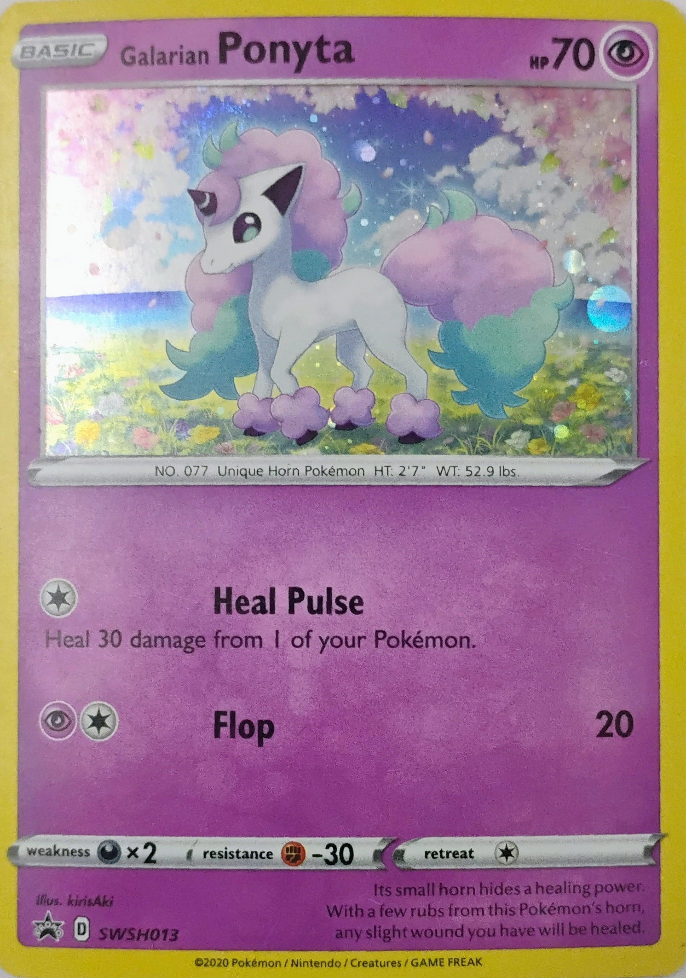 Pokémon Tcg Galarian Ponyta SWSH013 Holo