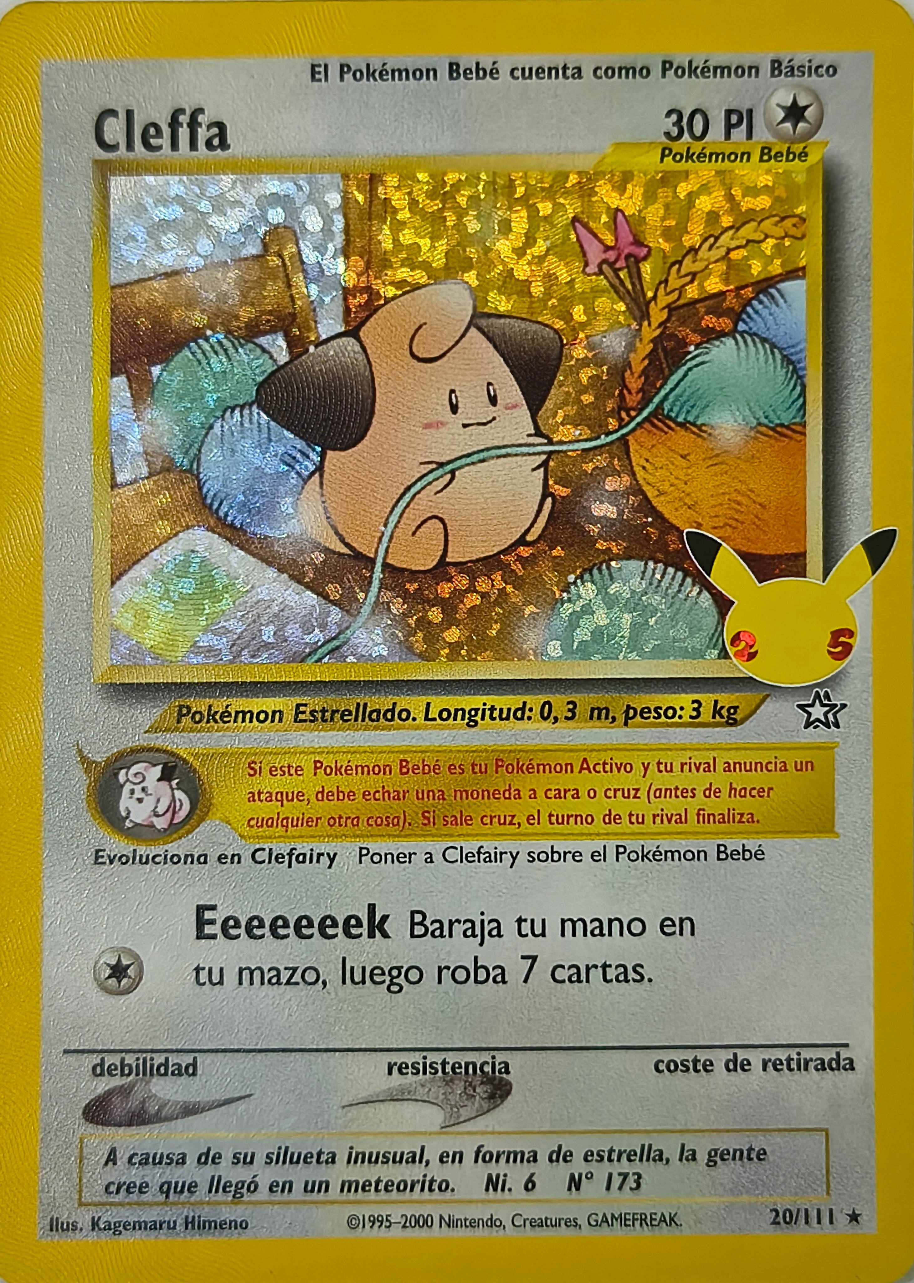 Pokémon tcg Cleffa 20/111 Holo (CCC)