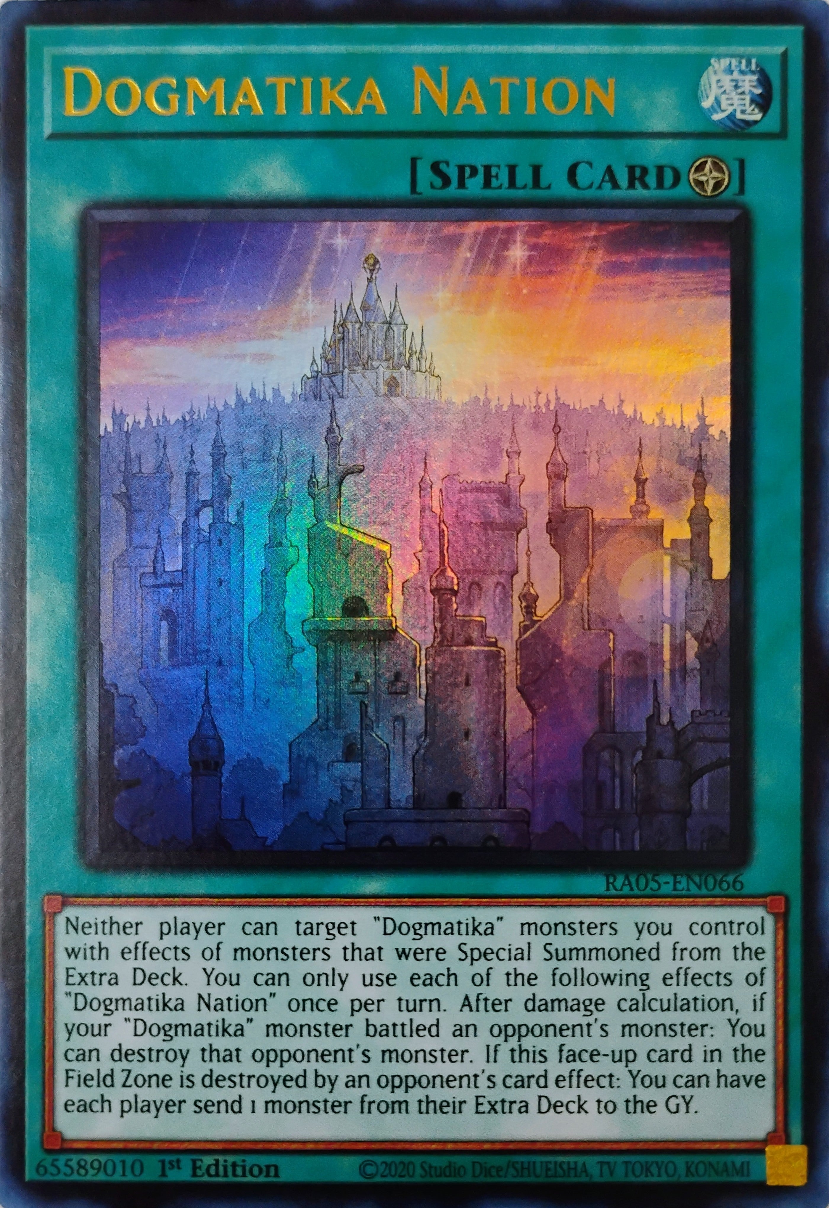 Yugioh! Dogmatika Nation Ra05-en066 1st edition Ultra Rare