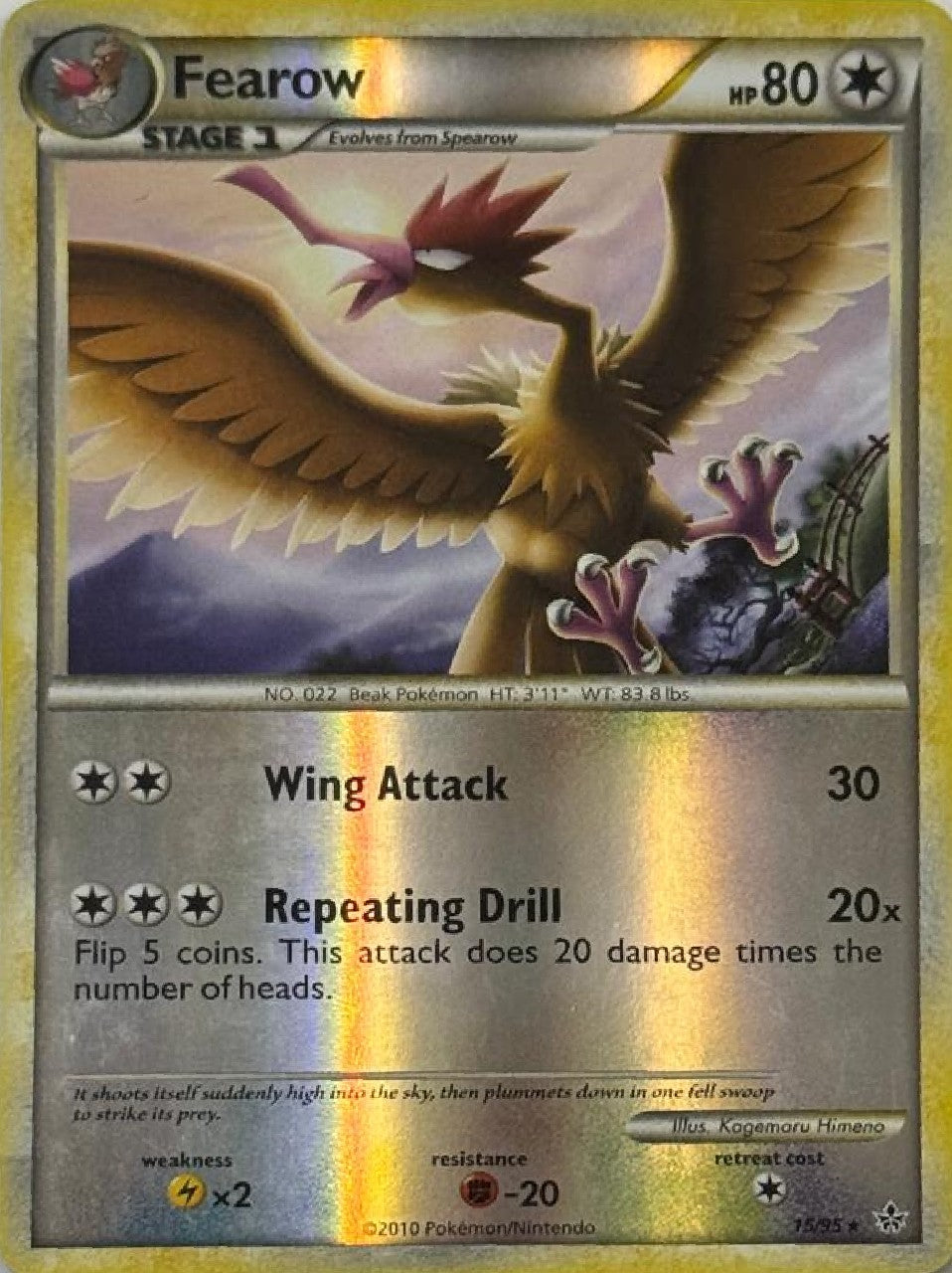 Pokémon Tcg Fearow 15/95 Reverse