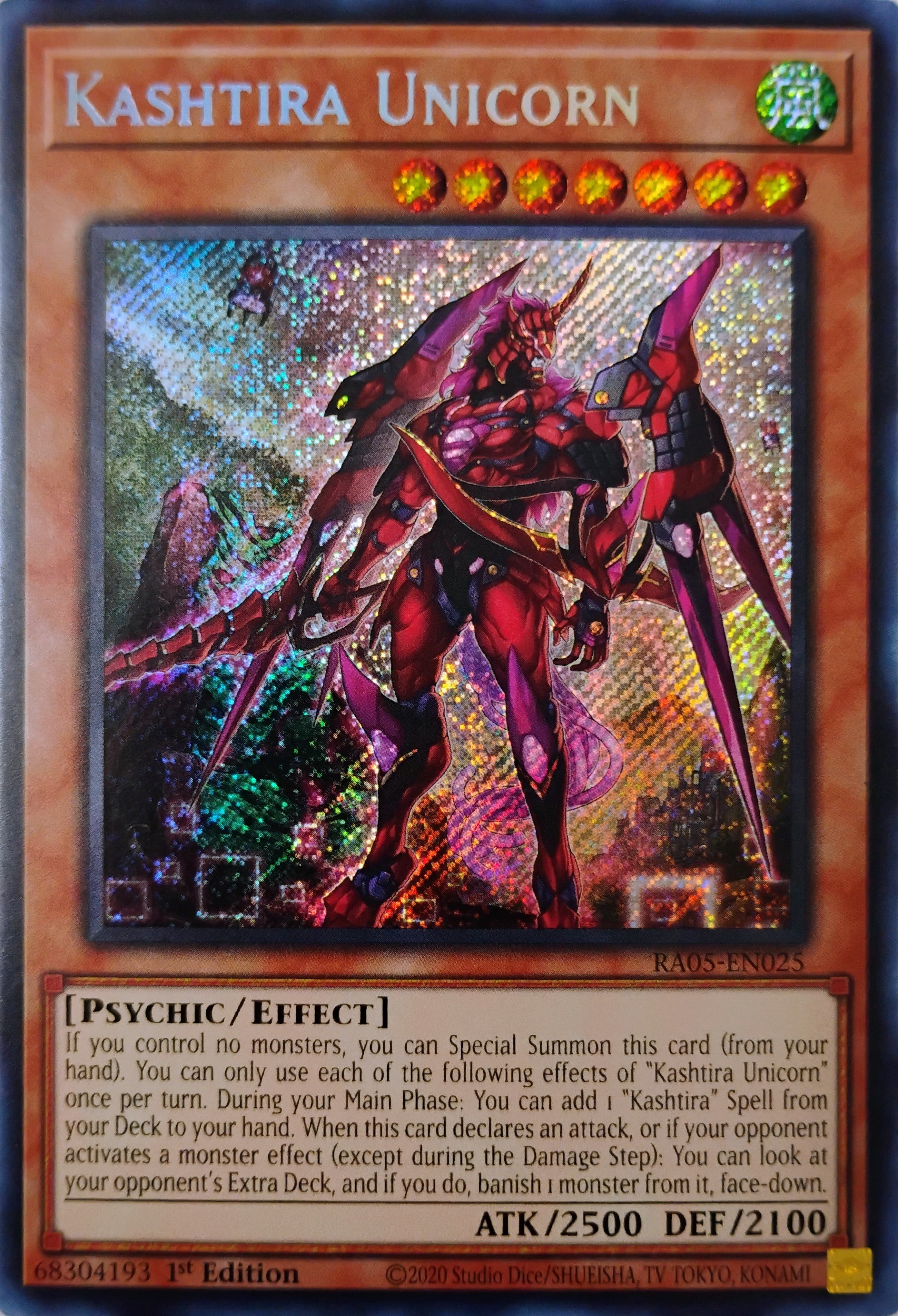 Yugioh! Kashtira Unicorn Ra05-en025 1st edition Secreta
