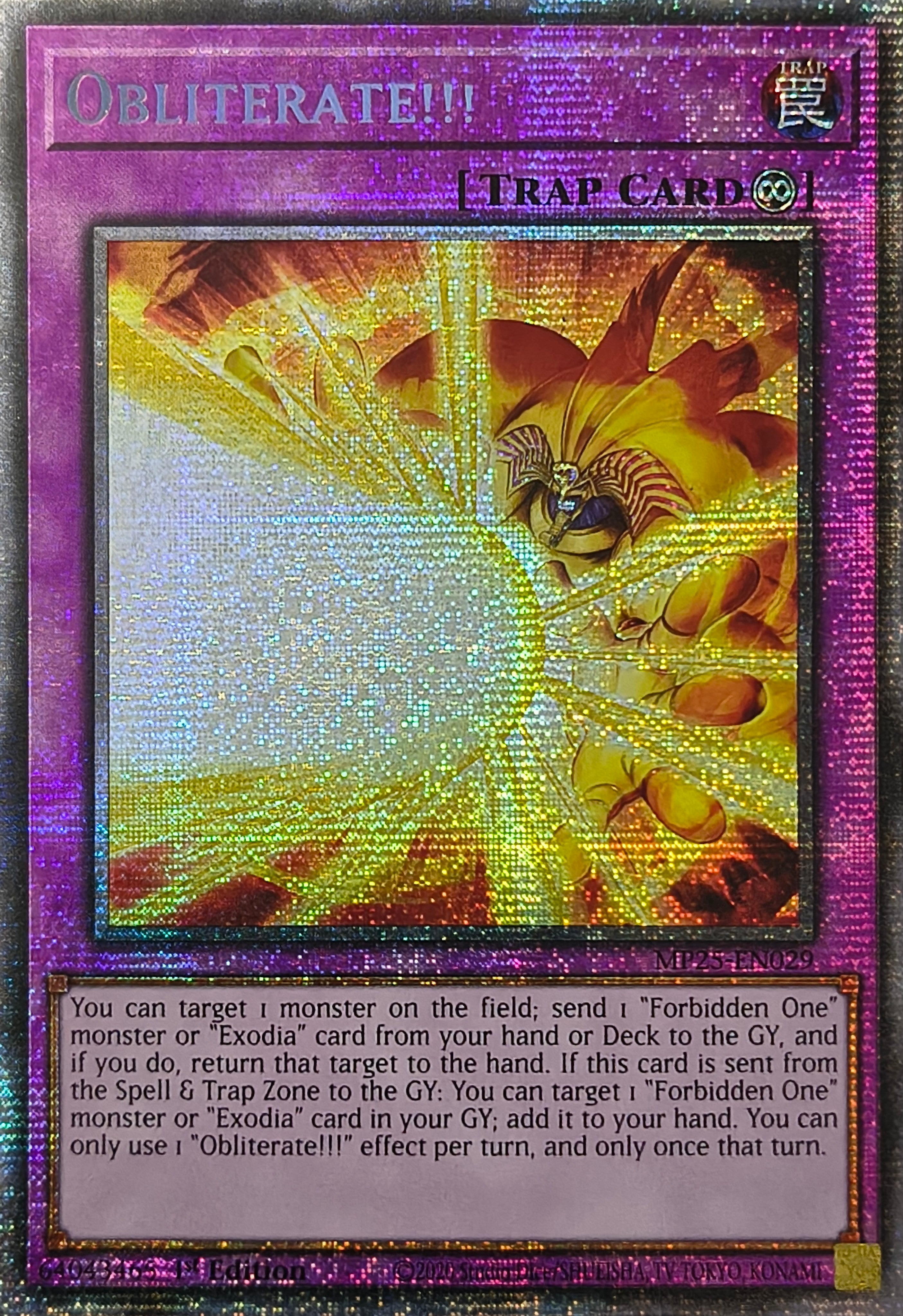 Yugioh! Obliterate!!! Mp25-En029 1st Edition Starlight Rare