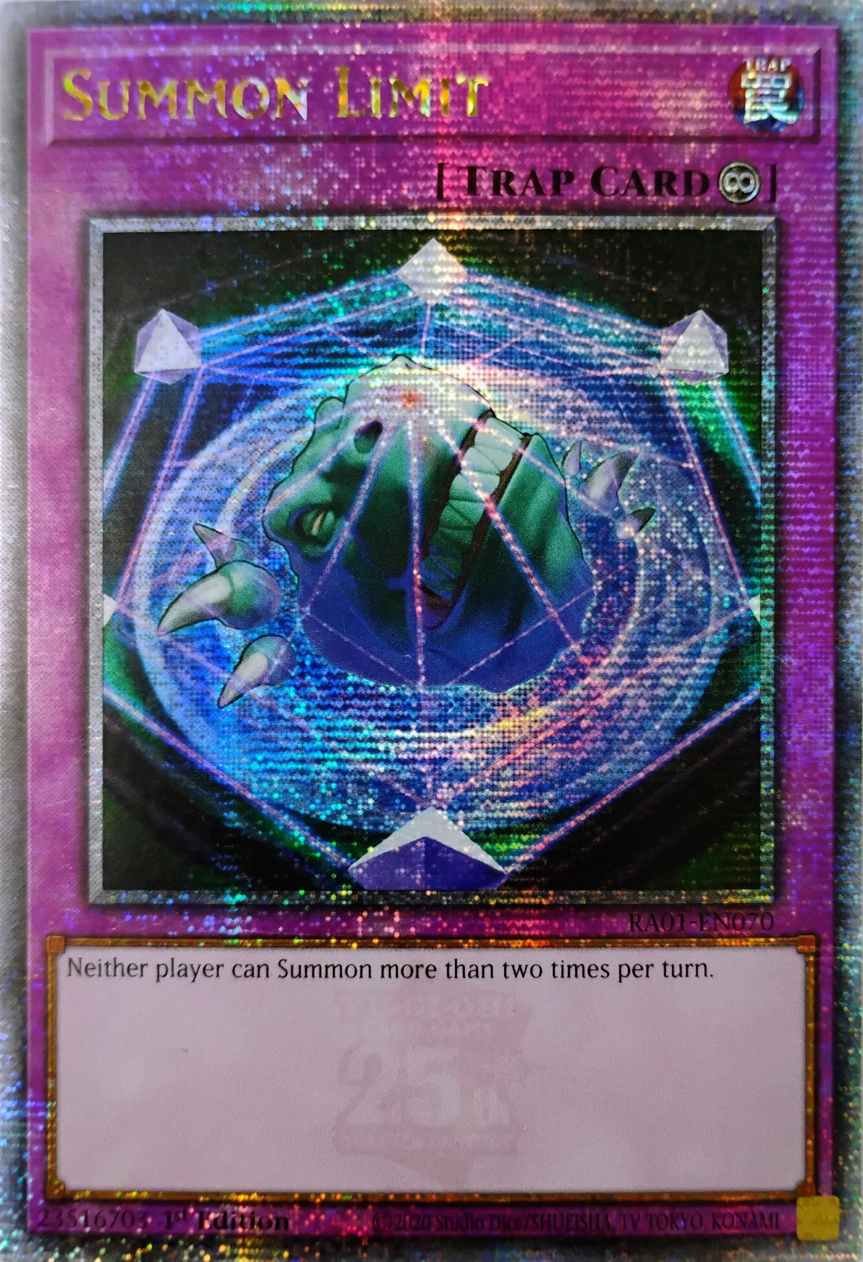 Yugioh! Summon Limit Ra01-en070 Quarter Century