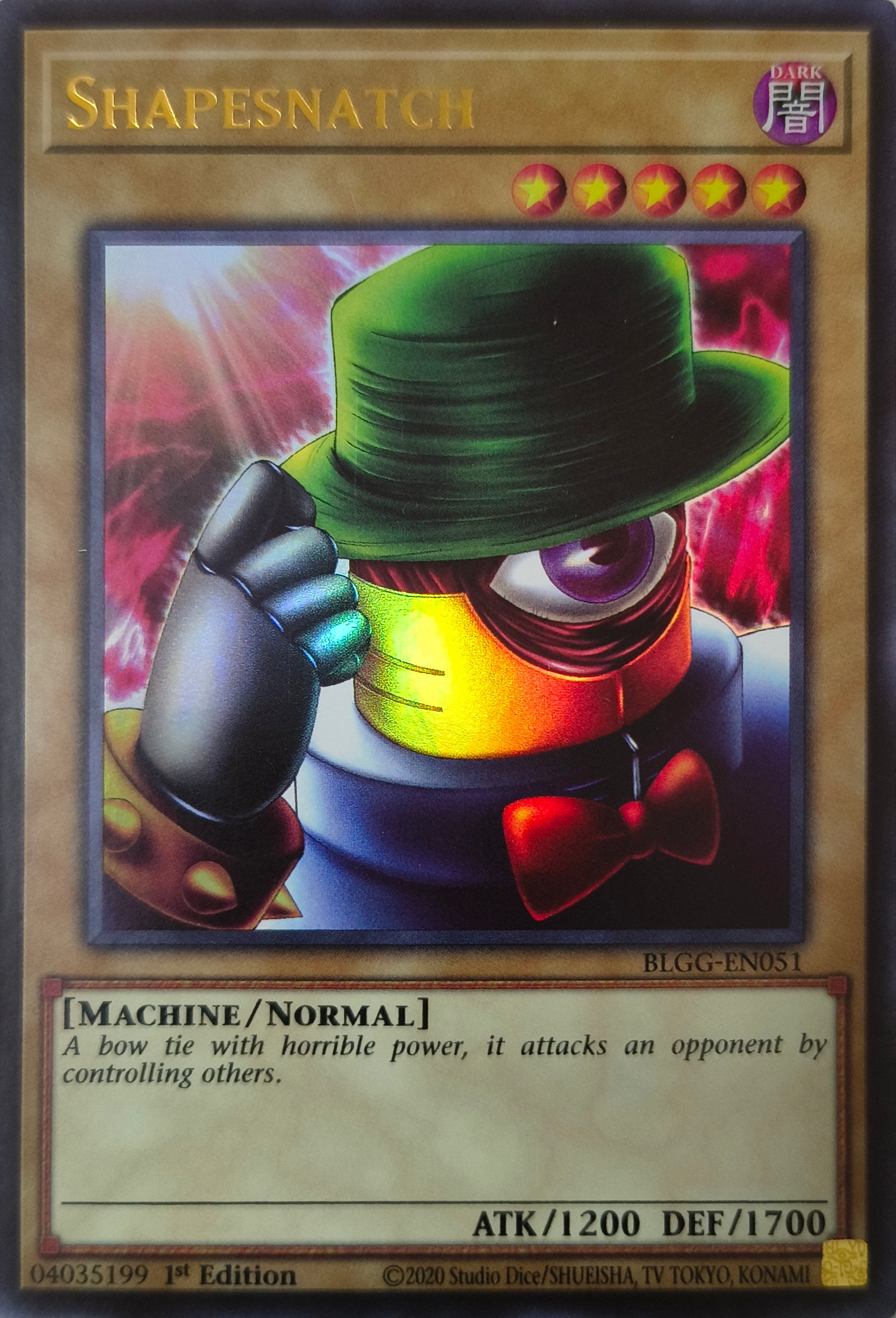 Yugioh! Shapesnatch Blgg-en051 1st edition Ultra Rare