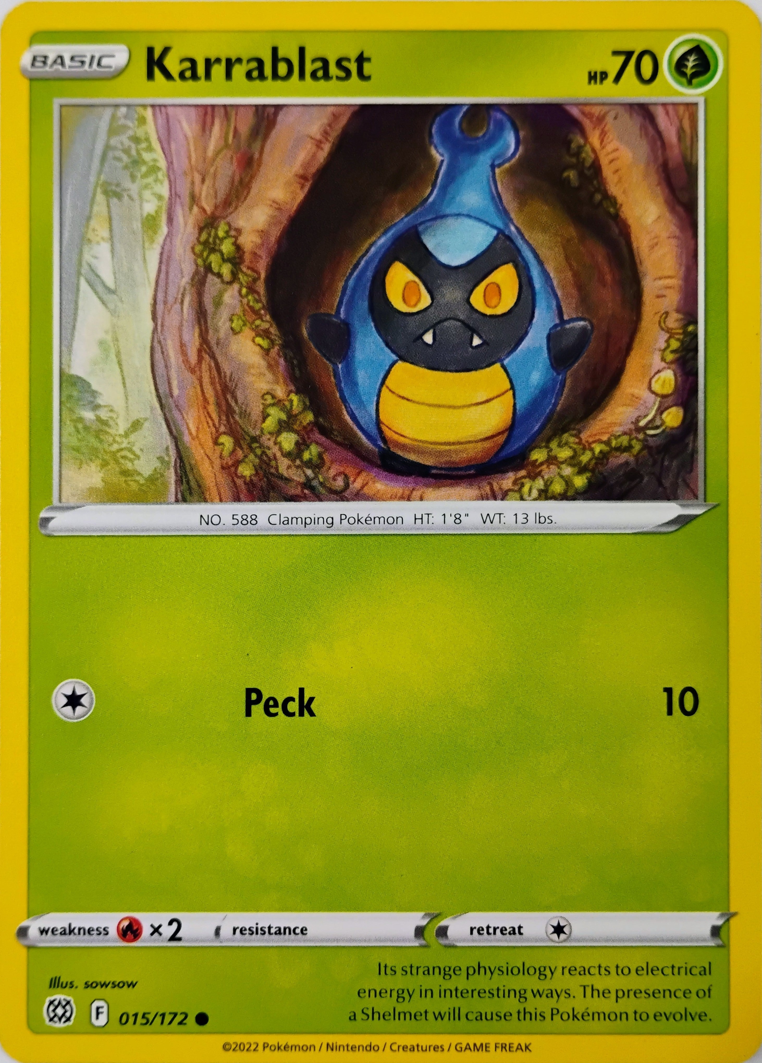 Pokémon tcg Karrablast 015/172