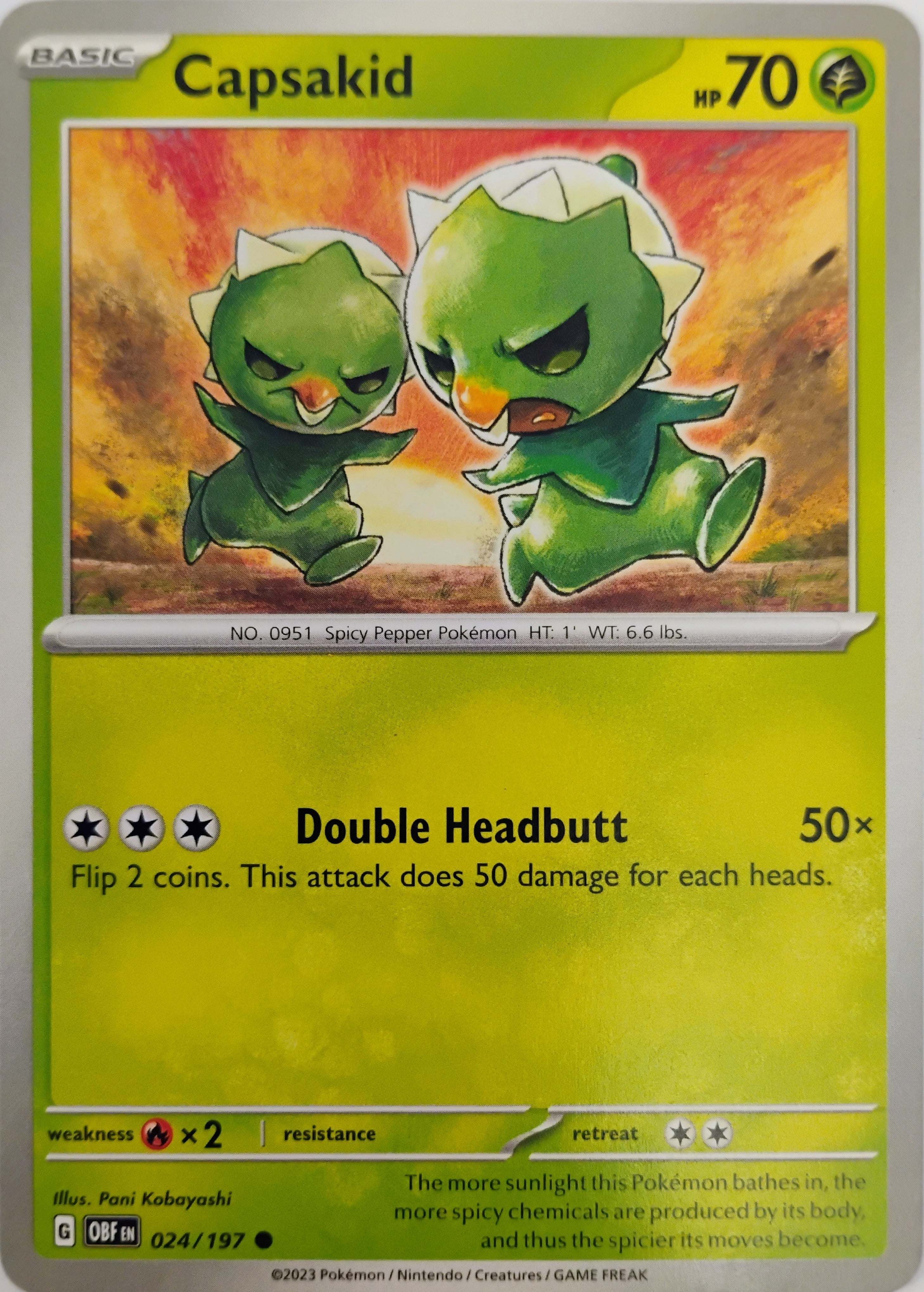 Pokémon tcg Capsakid 024/197
