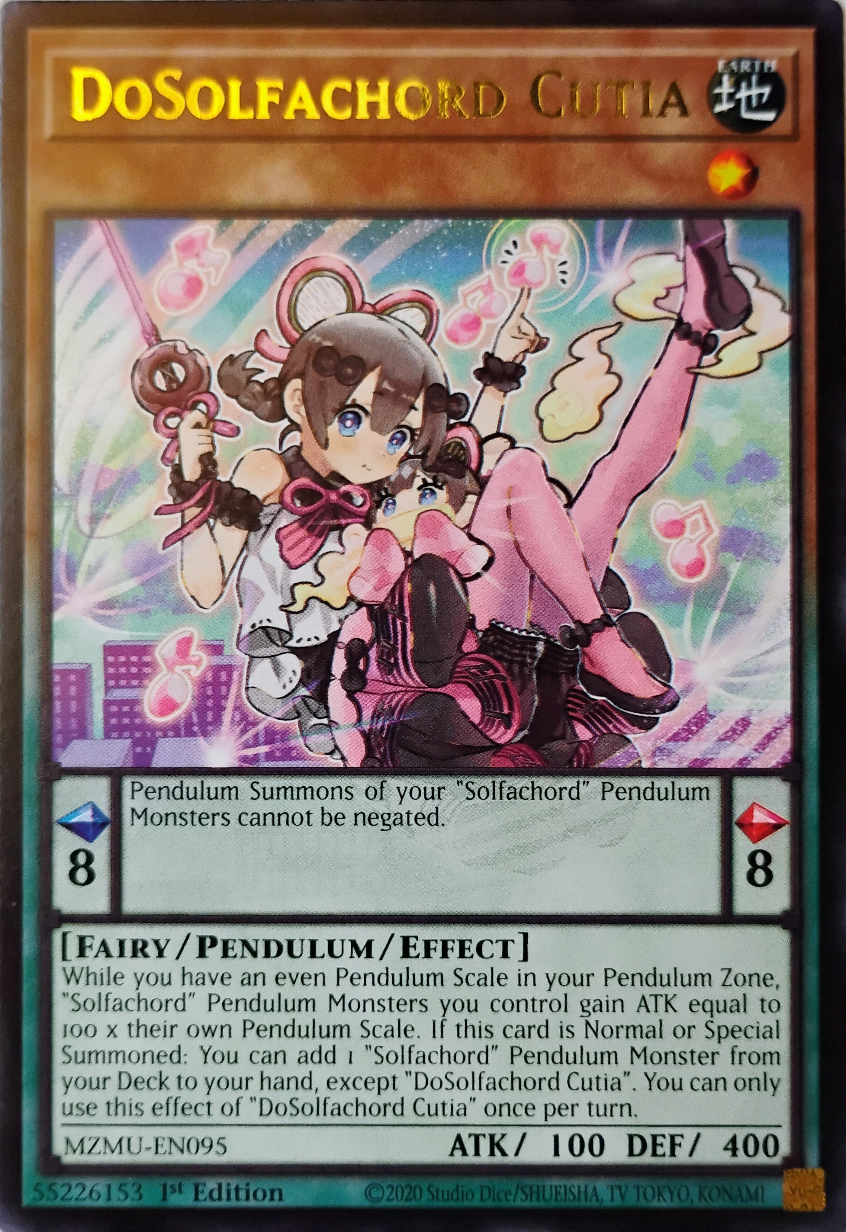 Yugioh! Dosolfachord Cutia Mzmu-en095 Rara