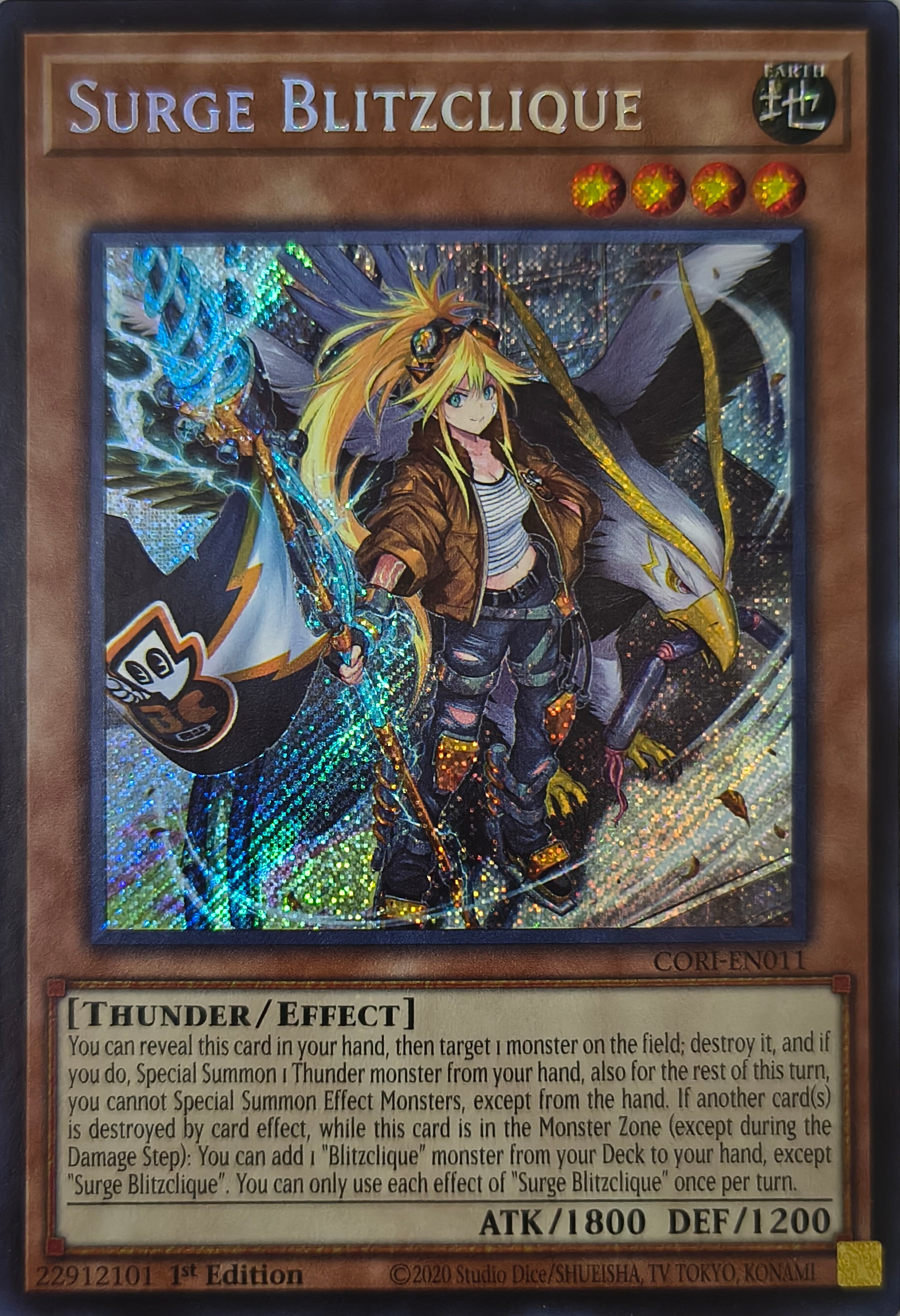 Yugioh! Surge Blitzclique Cori-en011 1st edition Secreta