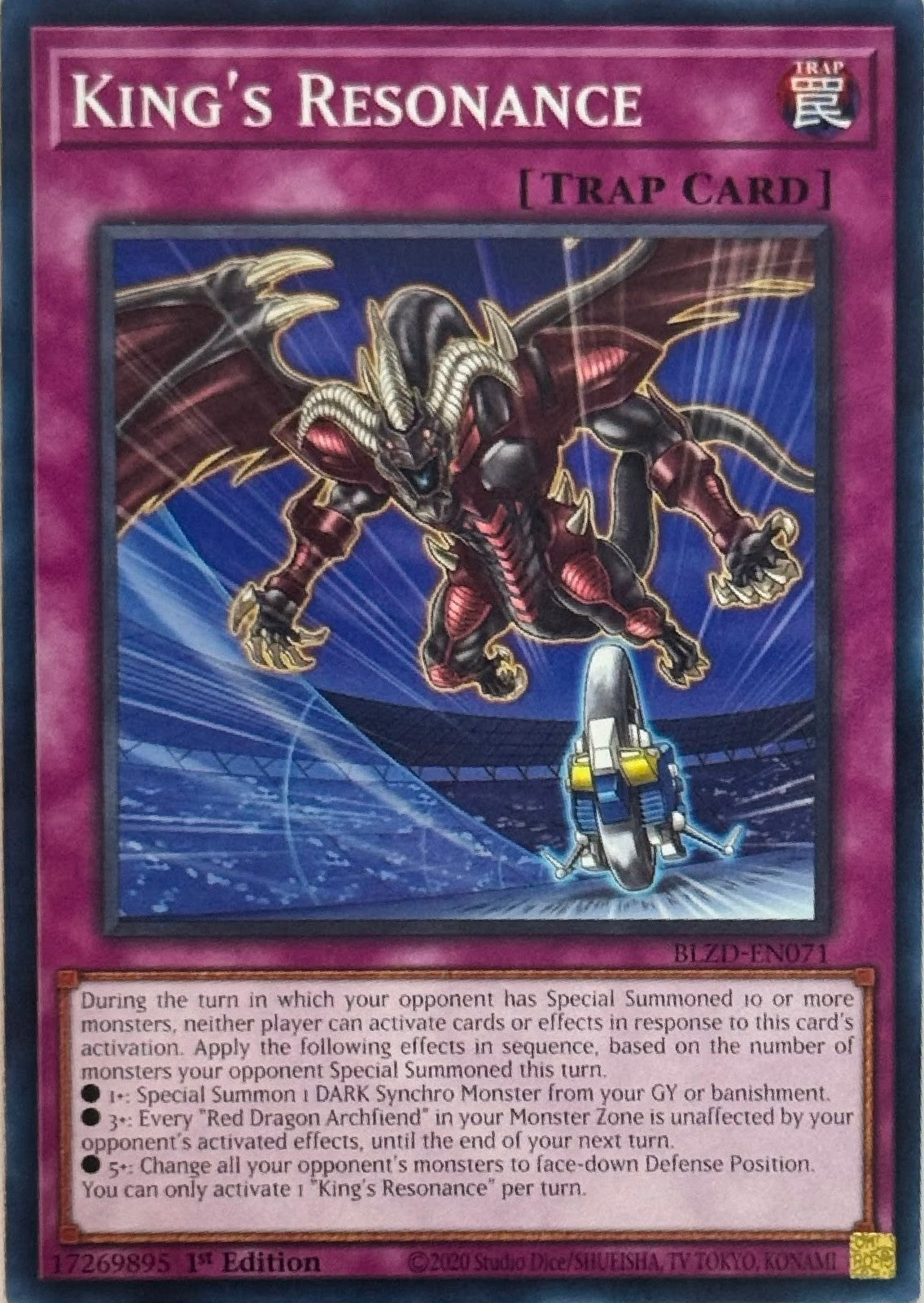 Yugioh! King's Resonance BLZD-EN071 1st Edition