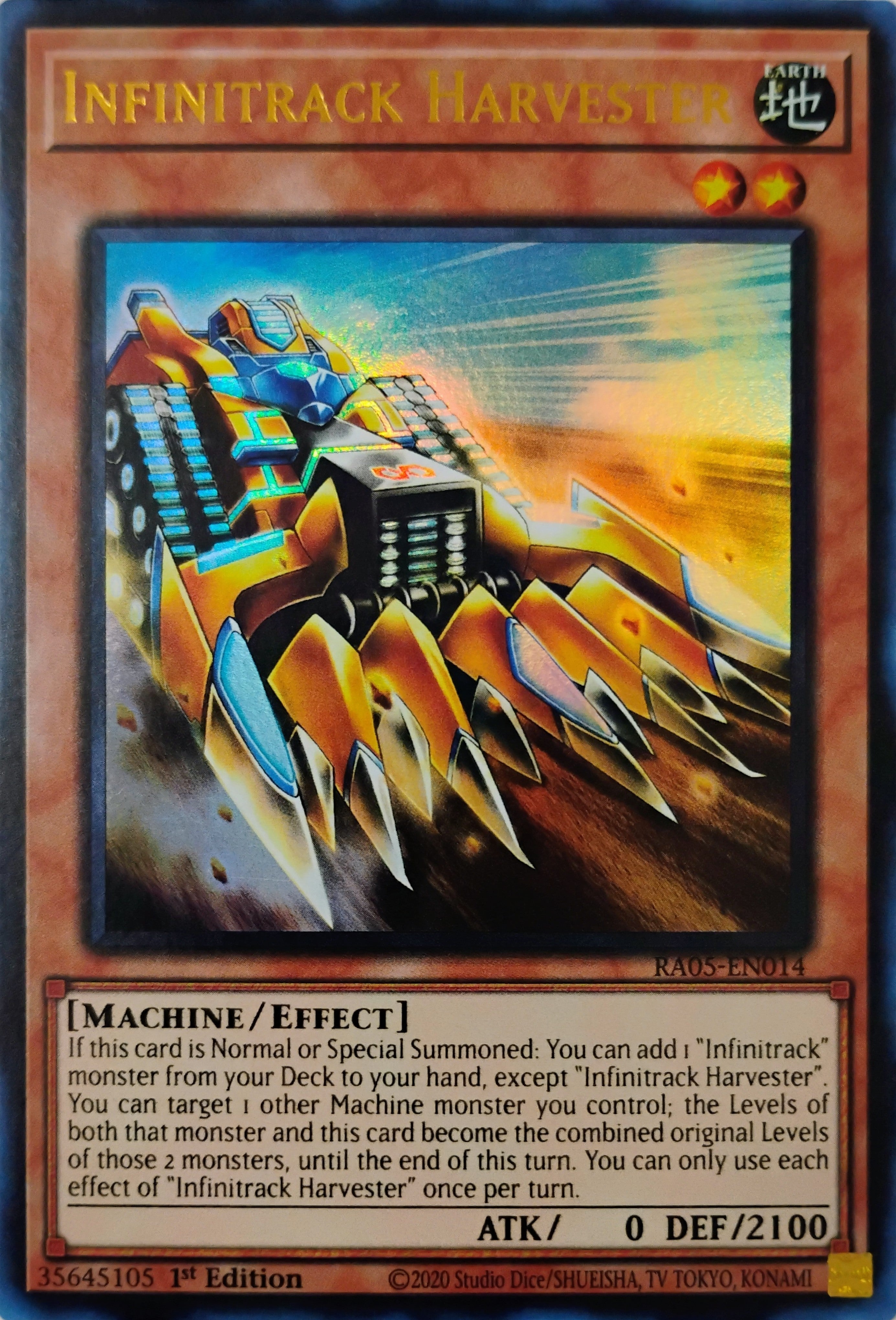 Yugioh! Infinitrack Harvester Ra05-en014 Ultra Rare