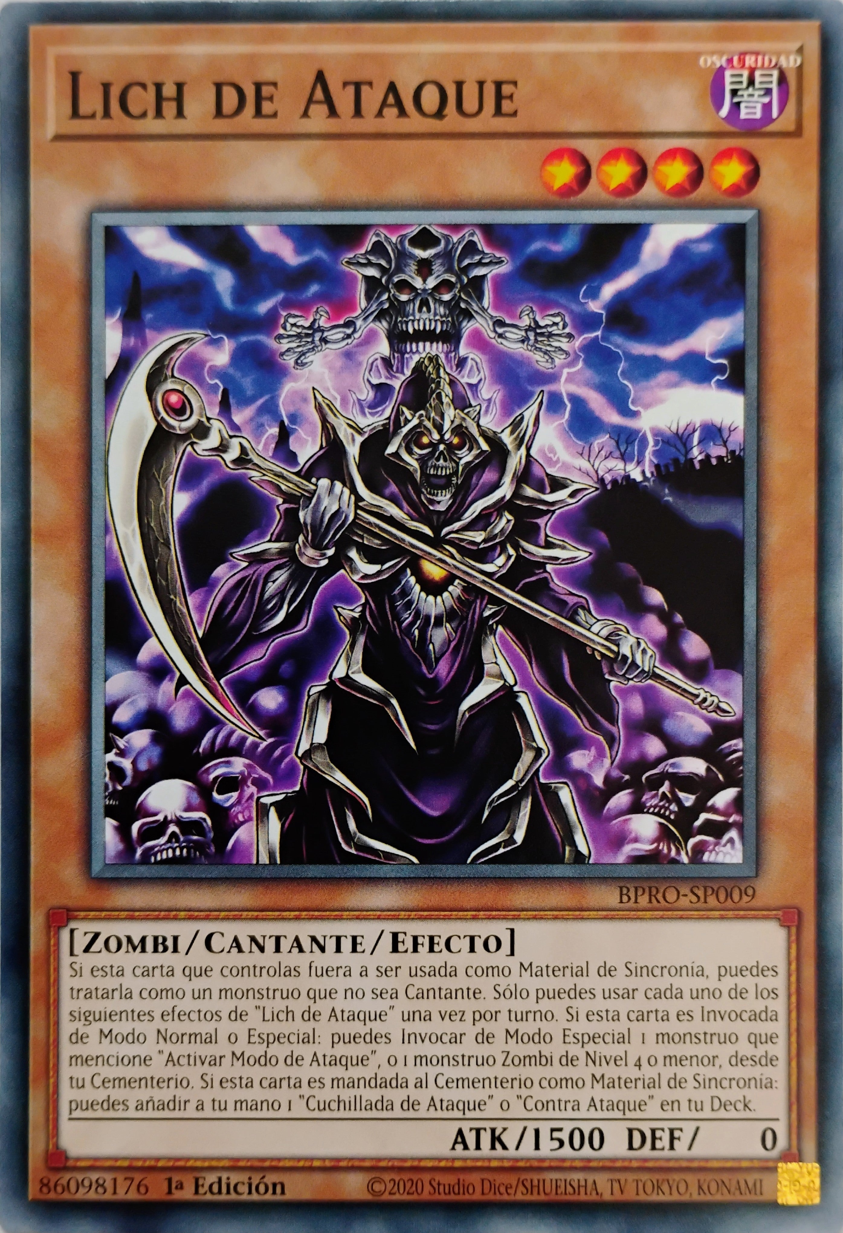 Yugioh! Lich De Ataque Bpro-sp009 Común