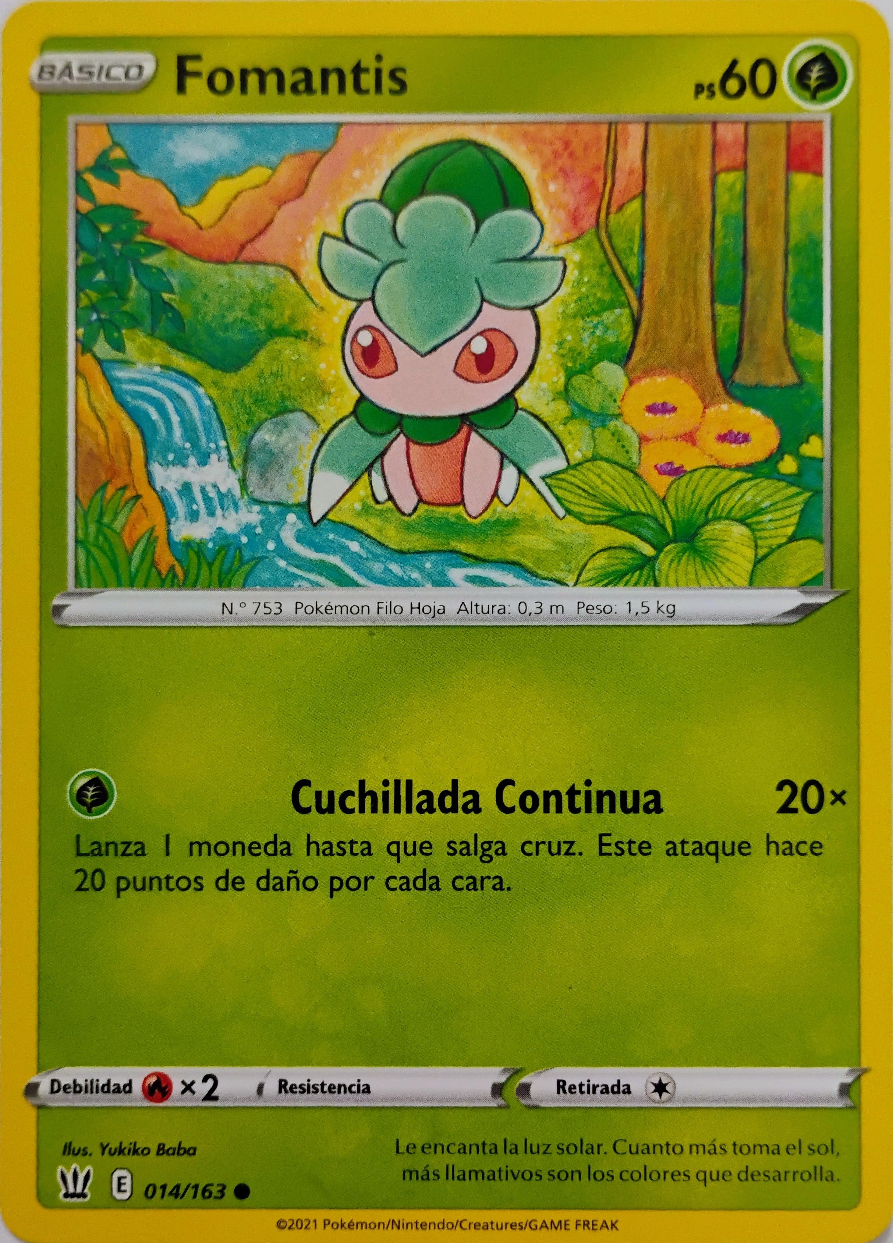 Pokémon tcg Fomantis 014/163 (español)