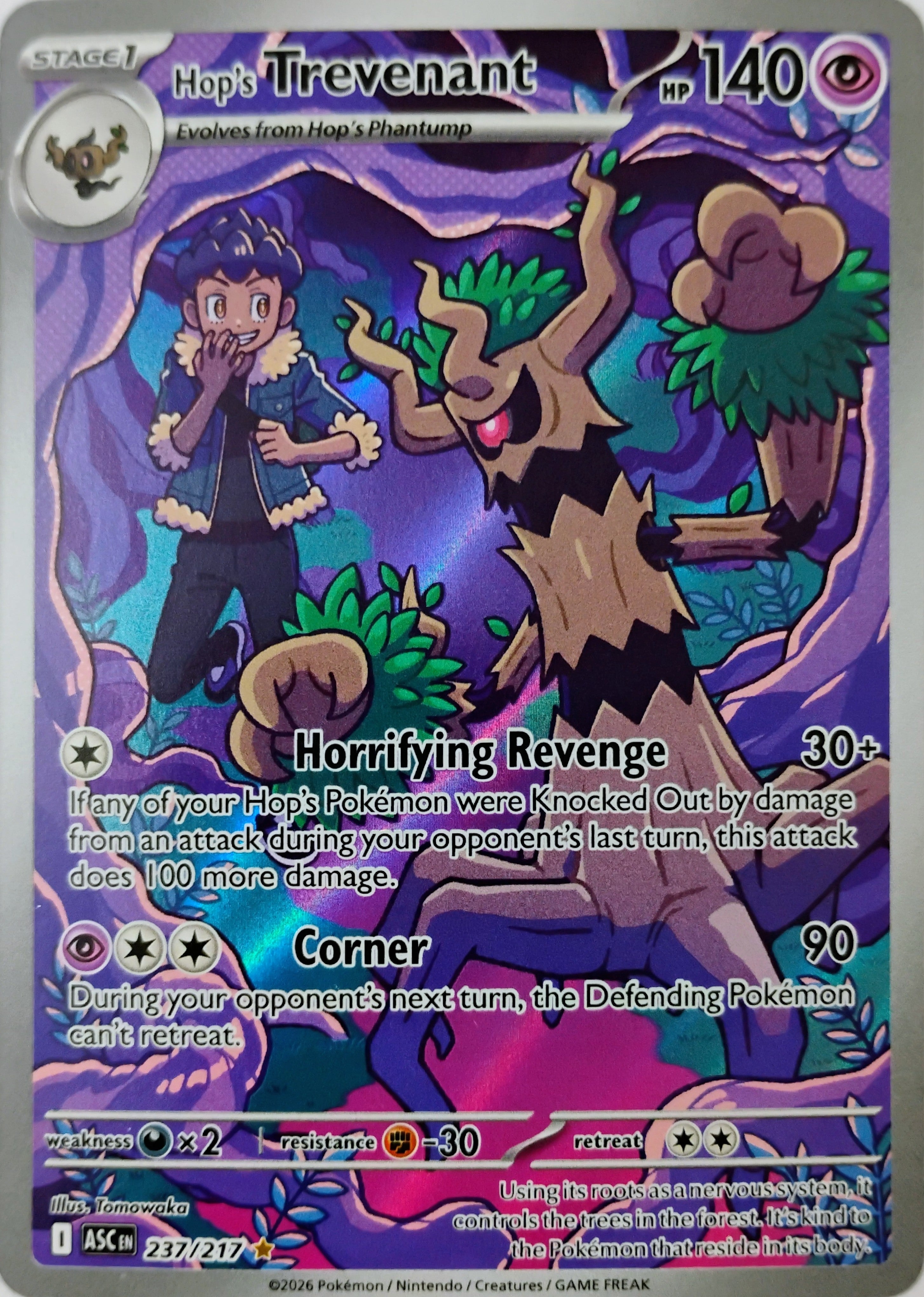 Pokémon tcg Hop's Trevenant 237/217