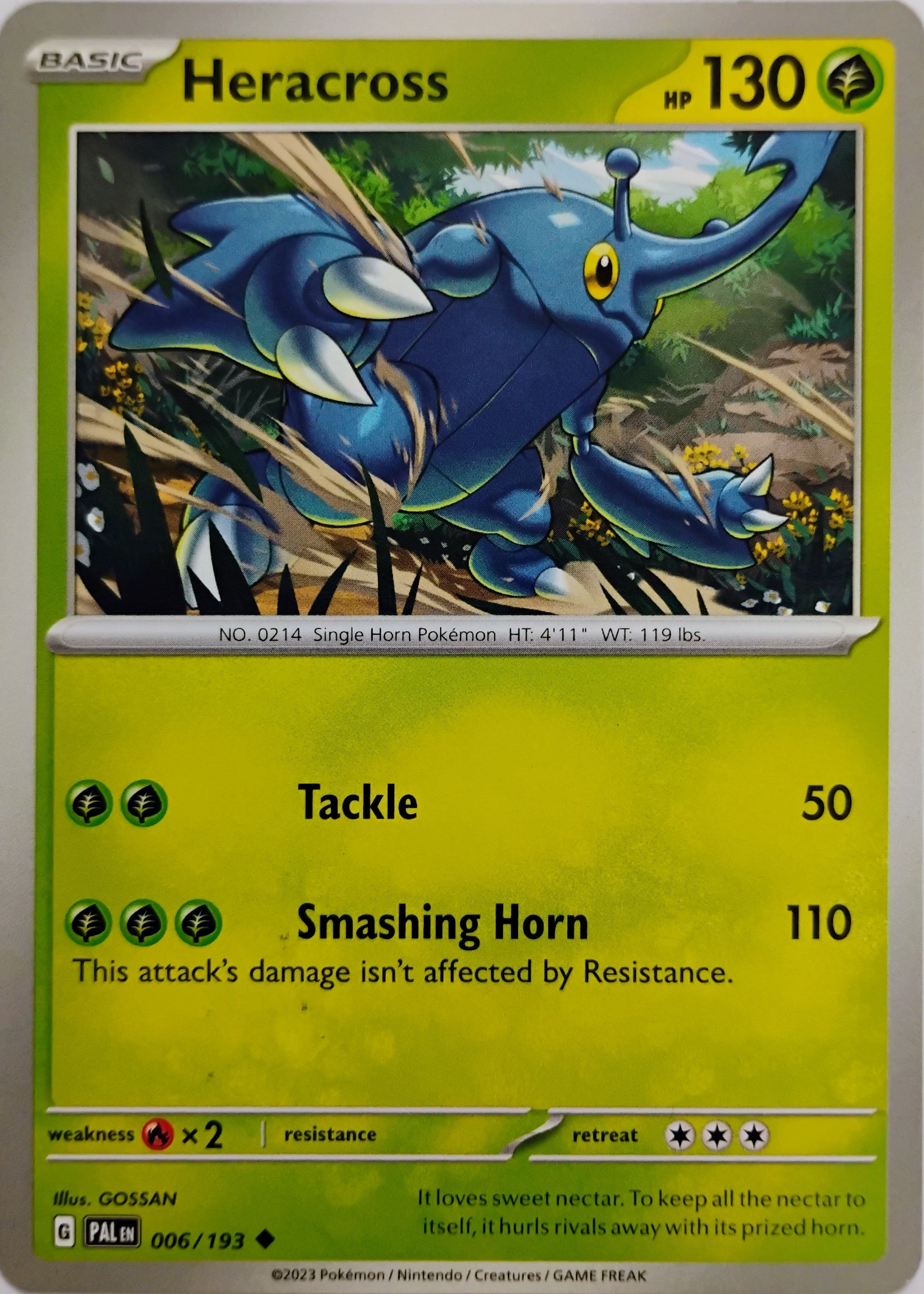 Pokémon tcg Heracross 006/193