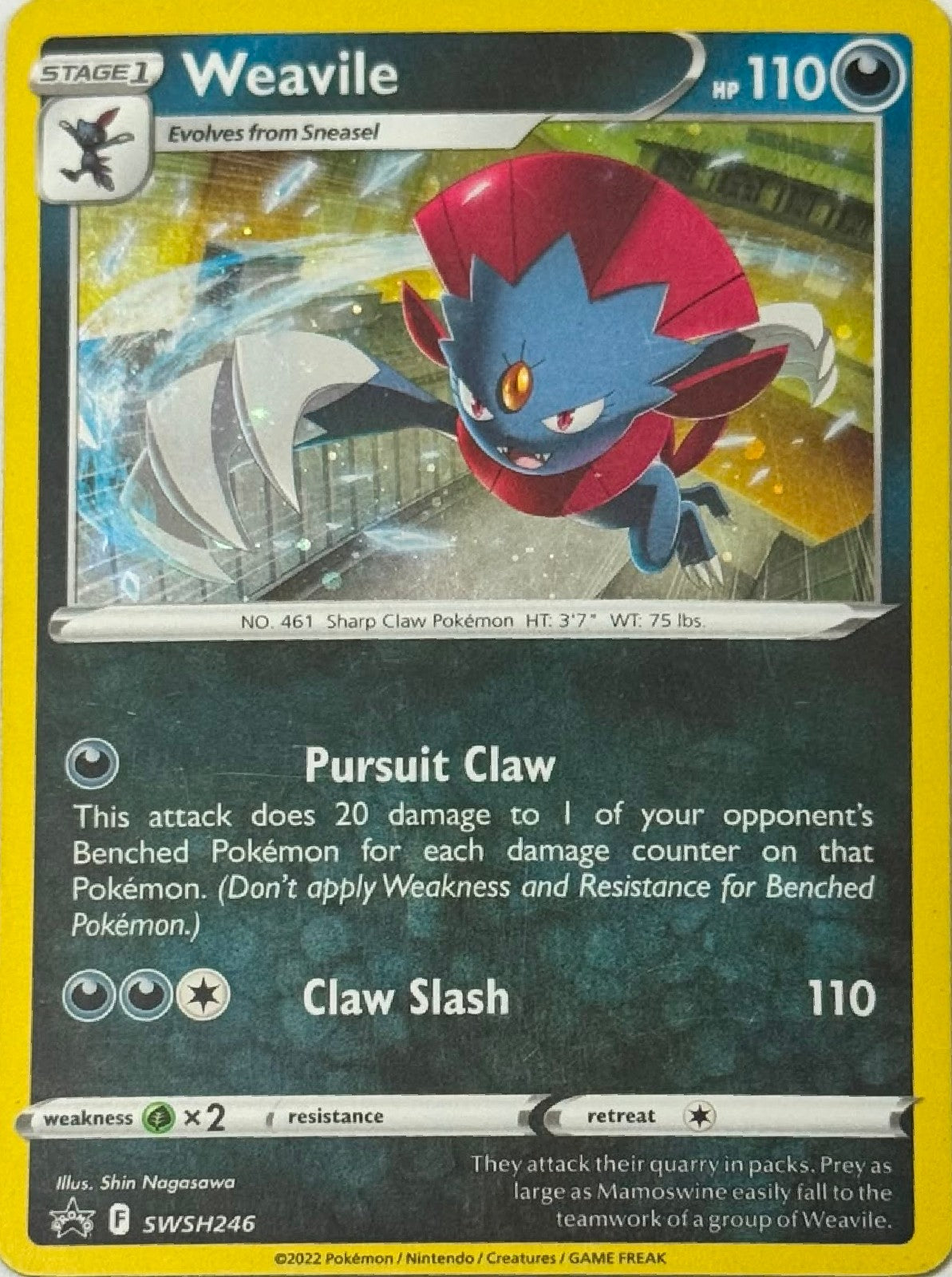 Pokémon Tcg Weavile SWSH246 Holo