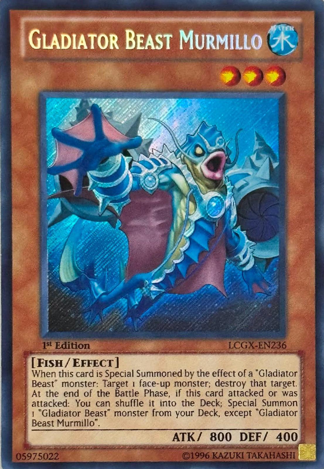 Yugioh! Gladiator Beast Murmillo LCGX-EN236 1st Edition Secret