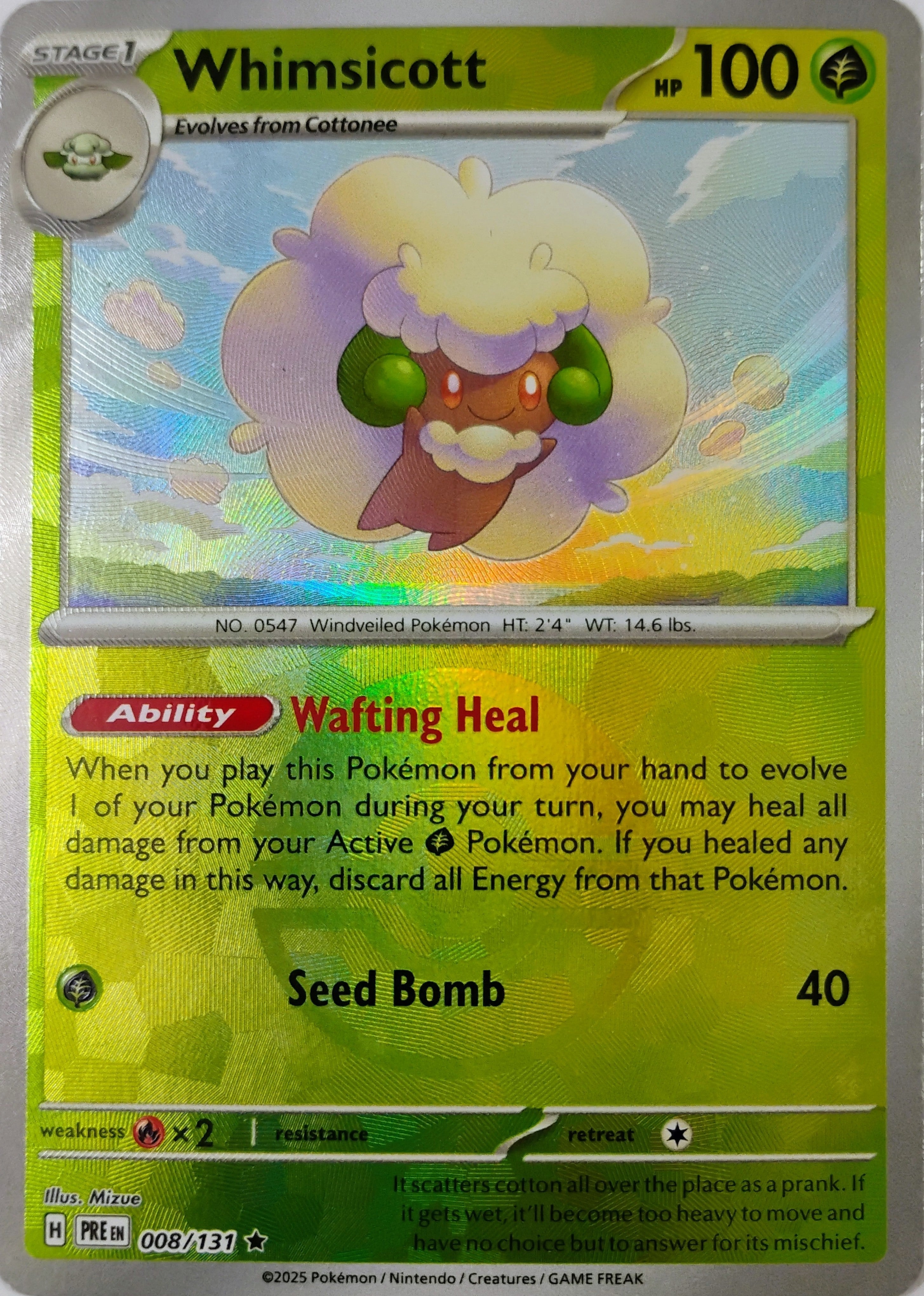 Pokémon tcg Whimsicott 008/131 (Poke Ball)