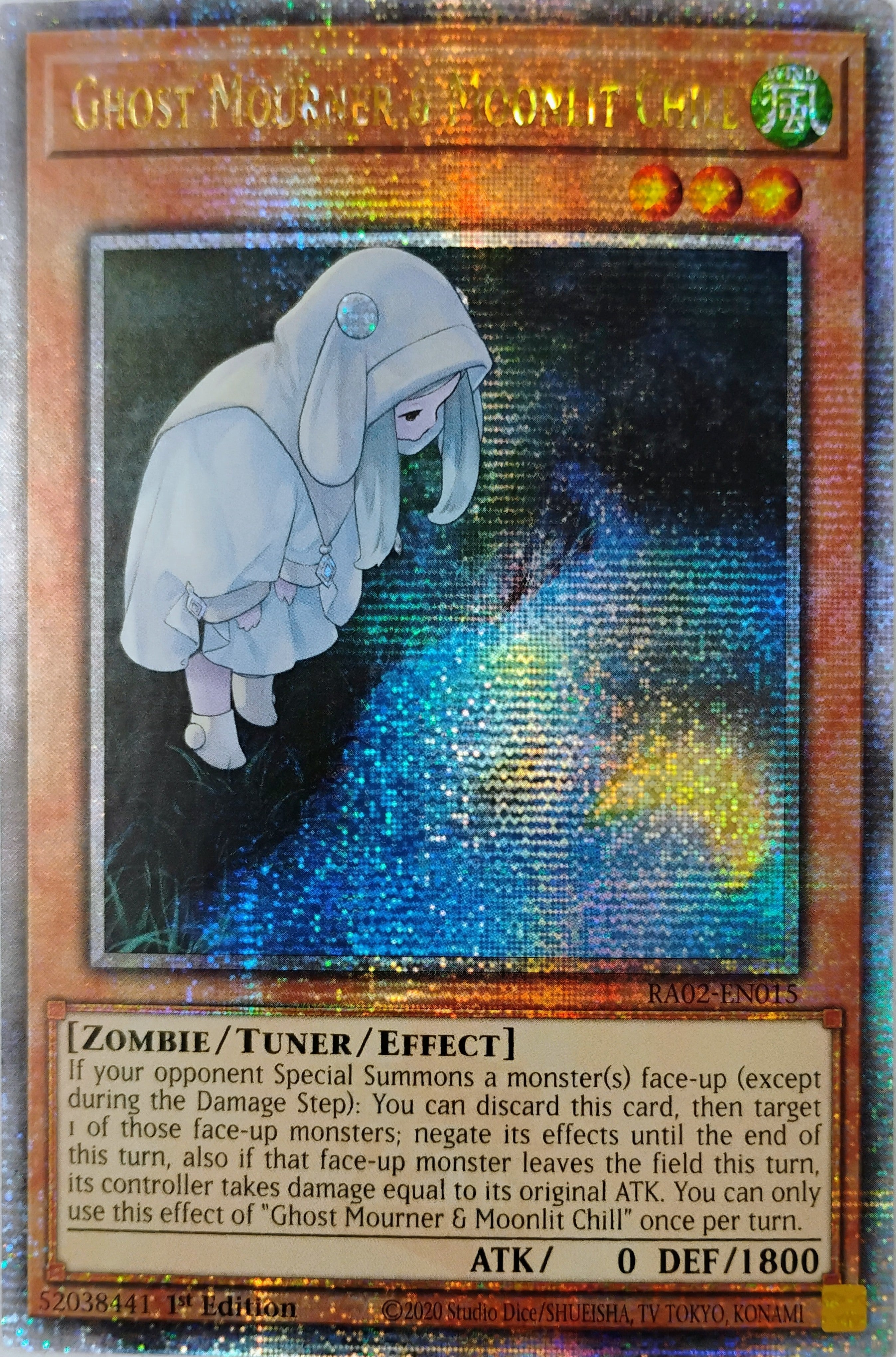 Yugioh! Ghost Mourner & Moonlit Chill Ra02-en015 Quarter Century