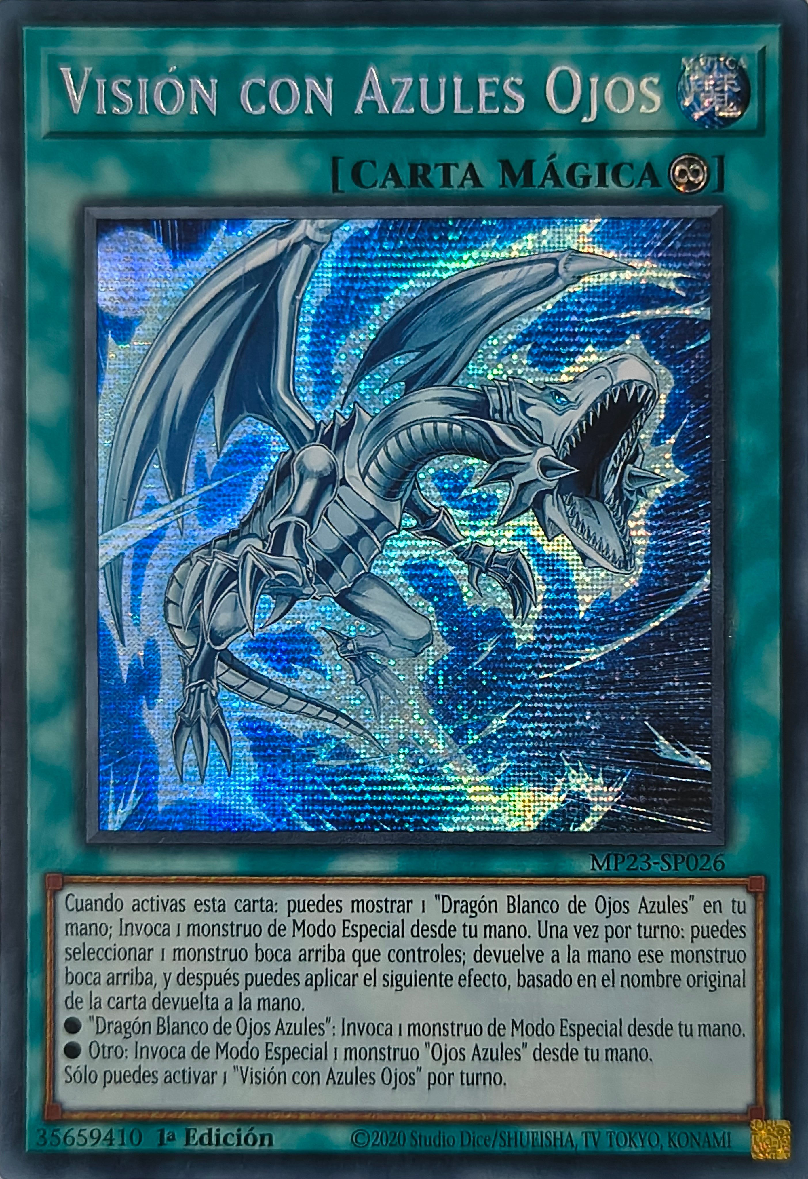 Yugioh! Visión Con Ojos Azules Mp23-sp026 1st Edition Prismatica