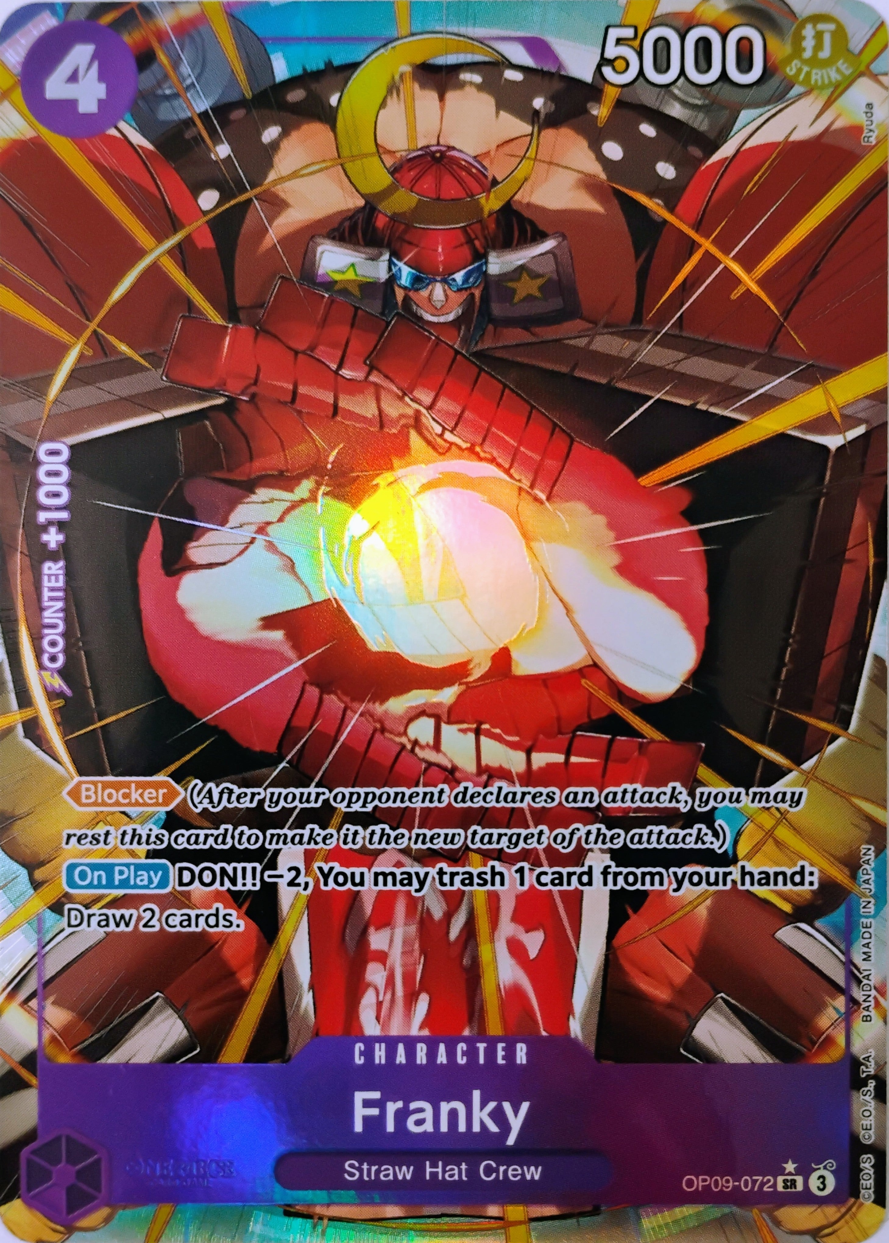 One piece Franky op09-072 Foil