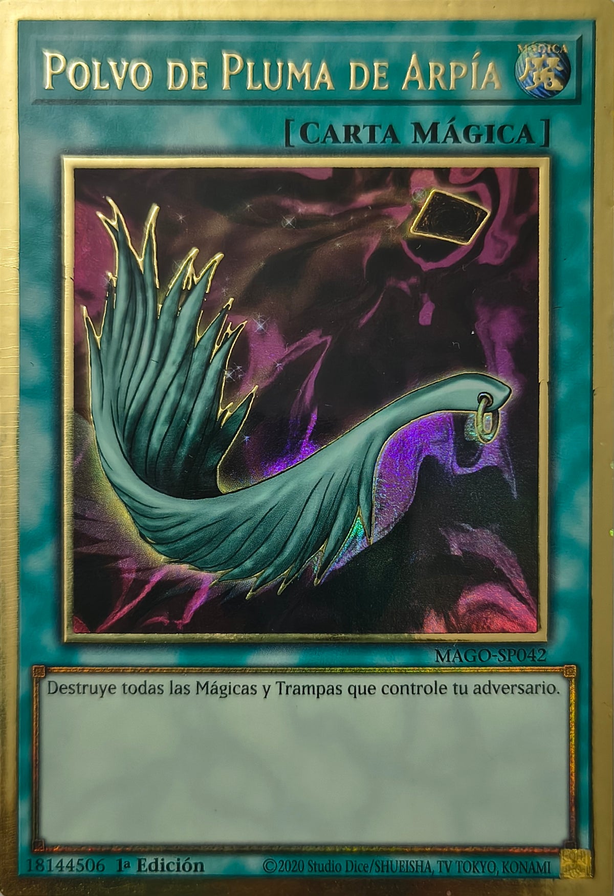 Yugioh! Polvo De Pluma De Arpía Mago-Sp042 1st Edition Gold Rare
