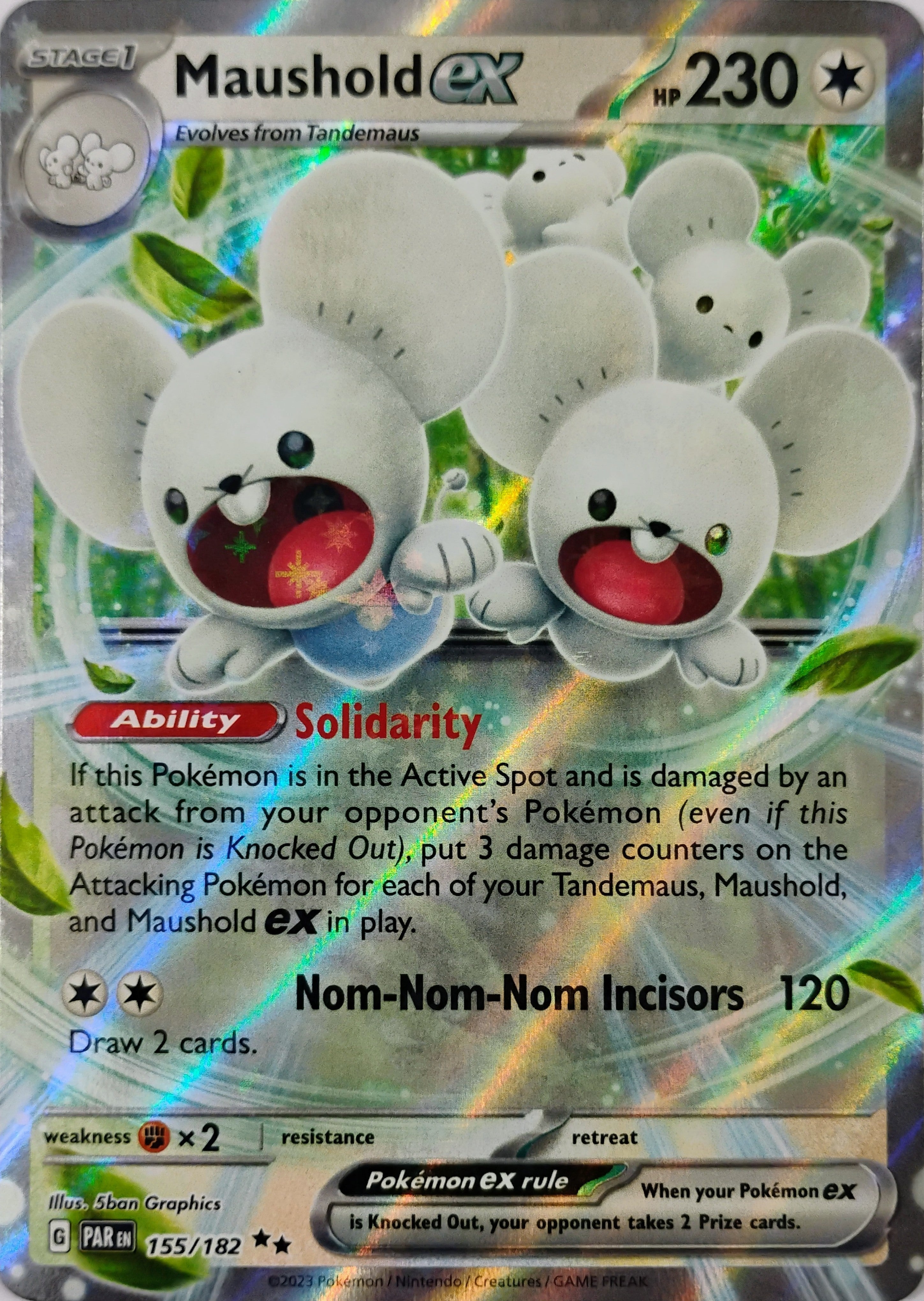 Pokémon tcg Maushold Ex 155/182