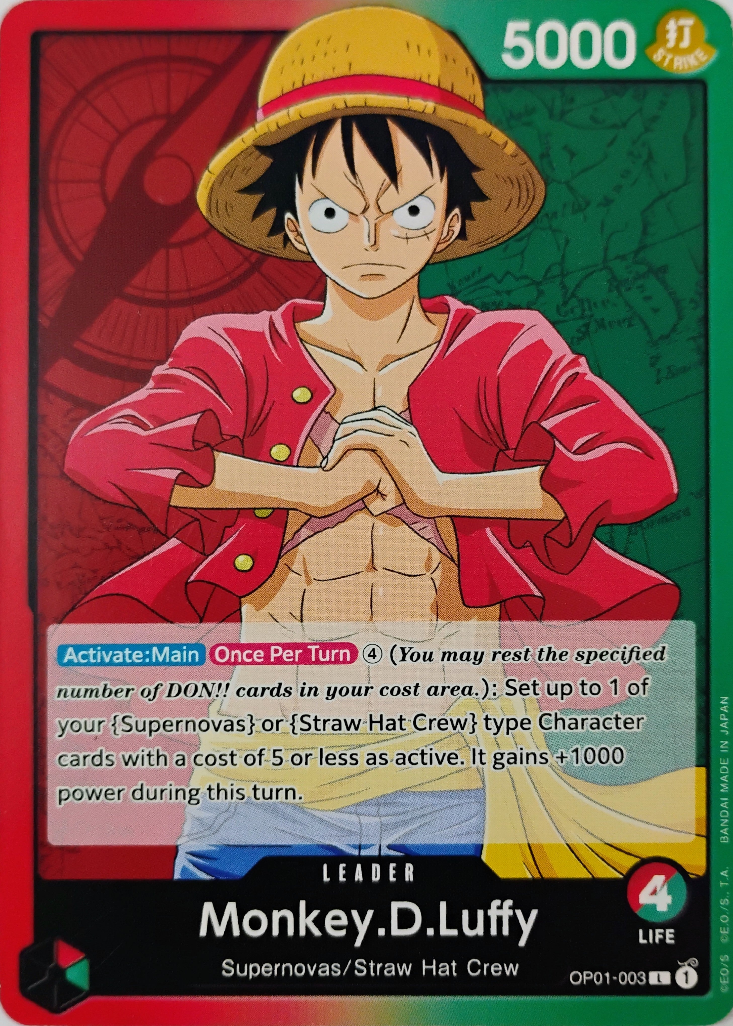 One piece Monkey.D.Luffy Op01-003