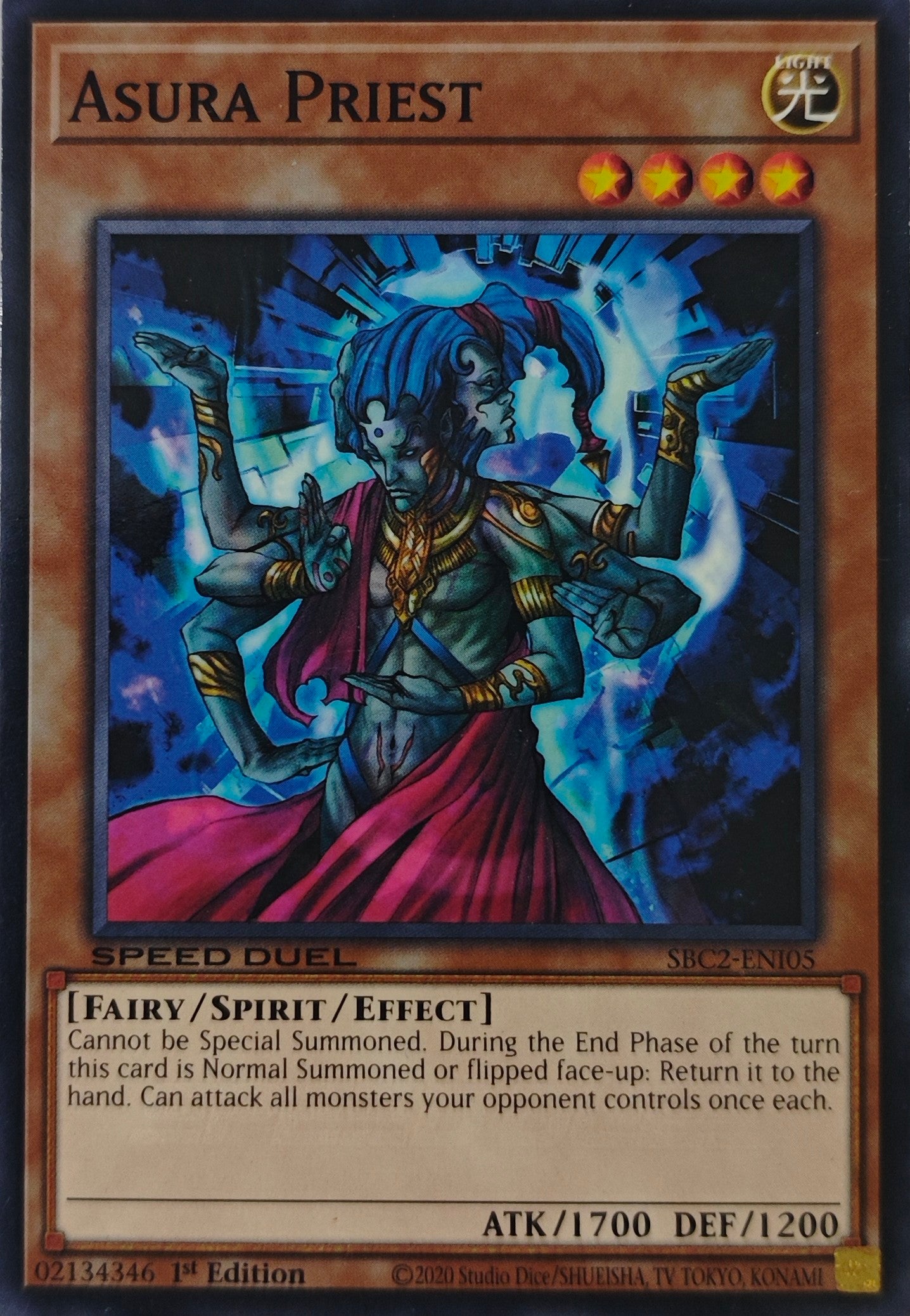 Yugioh! Asura Priest Sbc2-Eni05 1st Edition Speed Duel