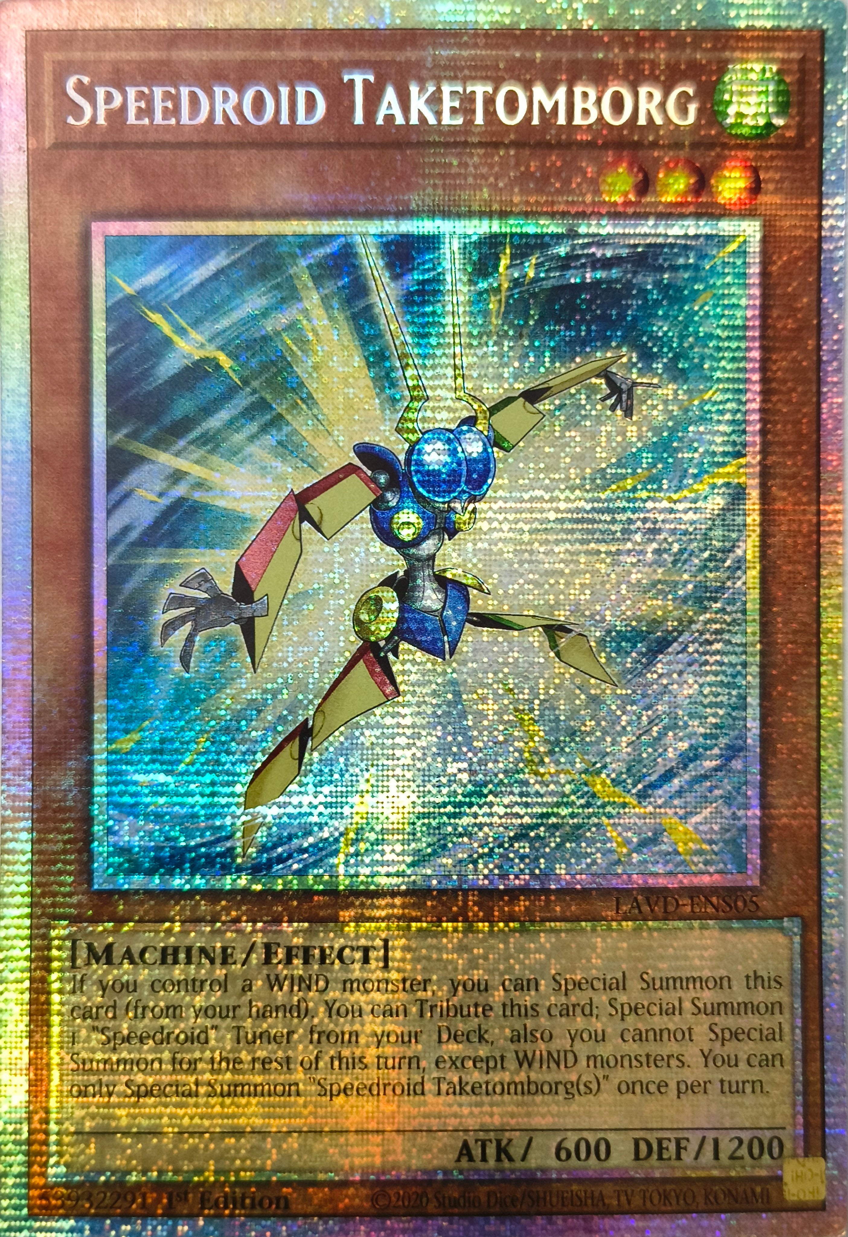 Yugioh! Speedroid Taketomborg Lavd-ens05 1st Edition Starlight Rare