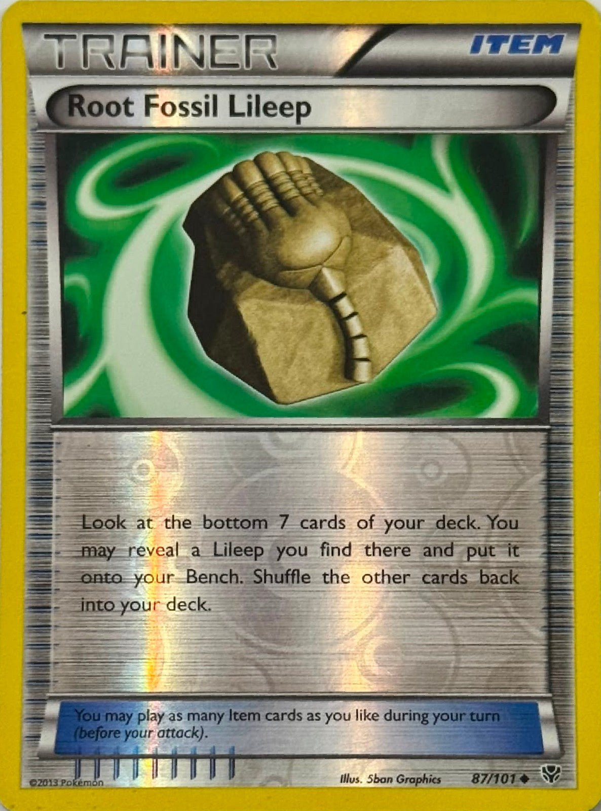 Pokémon Tcg Root Fóssil Lileep 87/101 Reverse