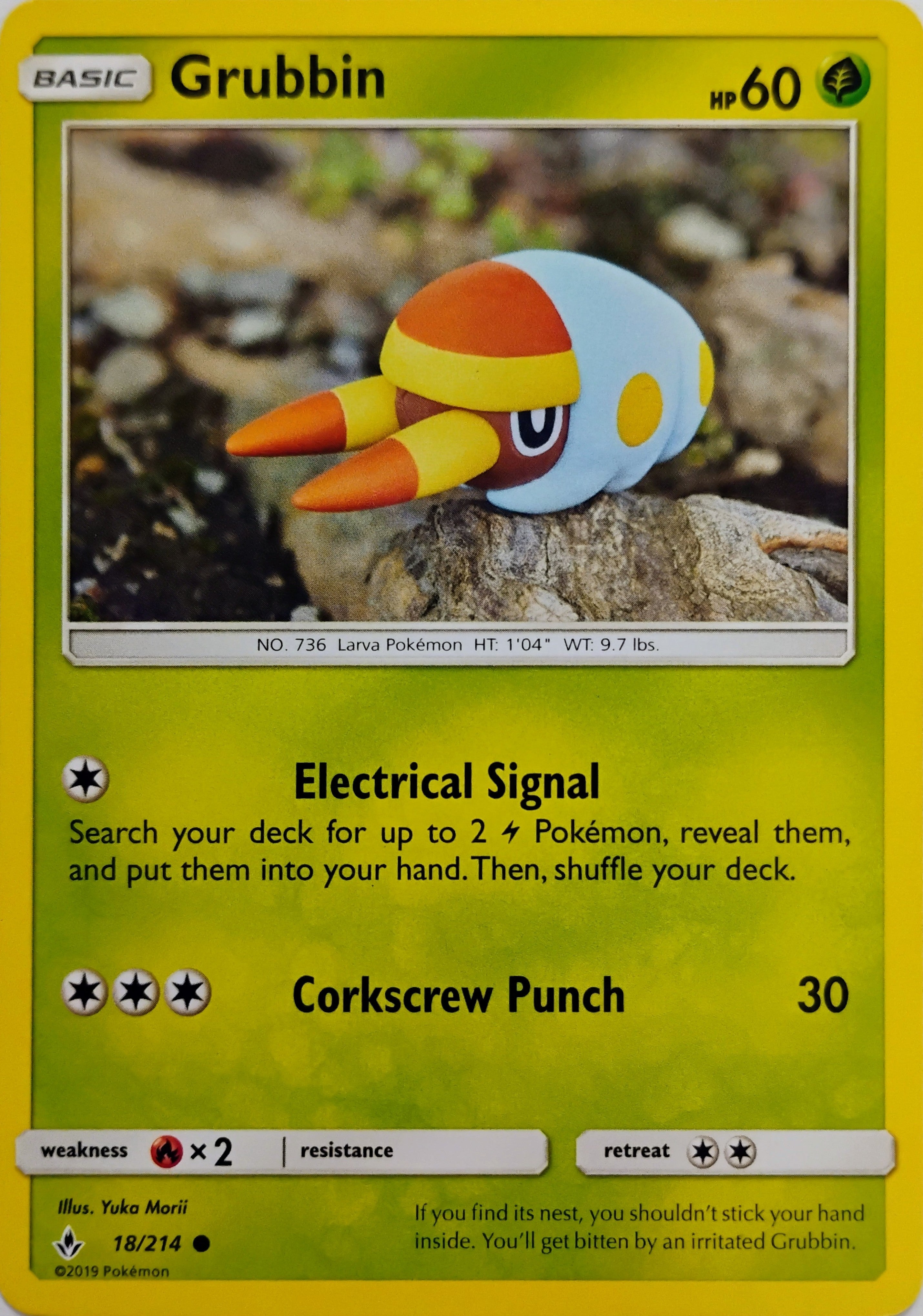 Pokémon tcg Grubbin 18/214