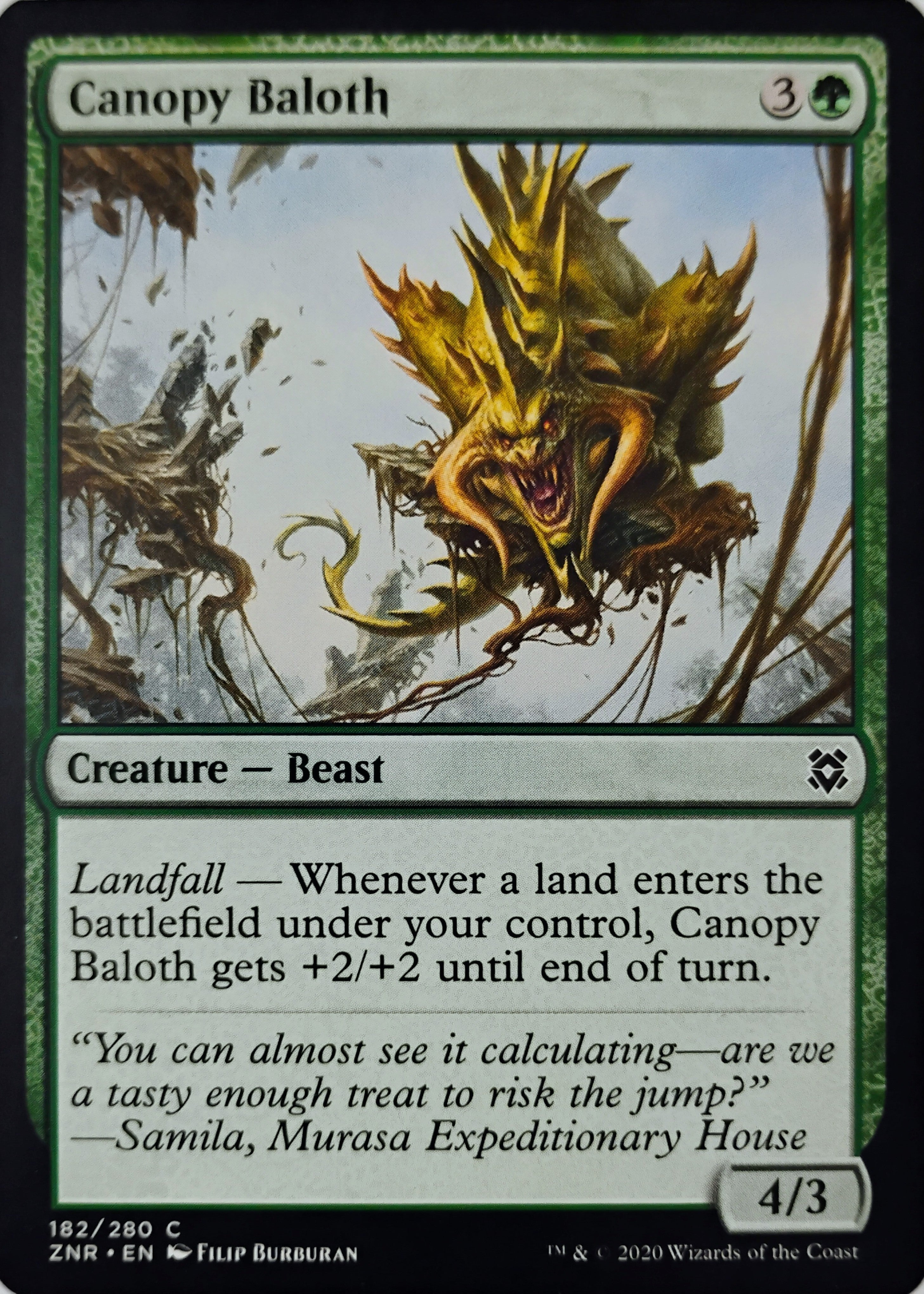 Magic tcg Canopy Baloth 182/280