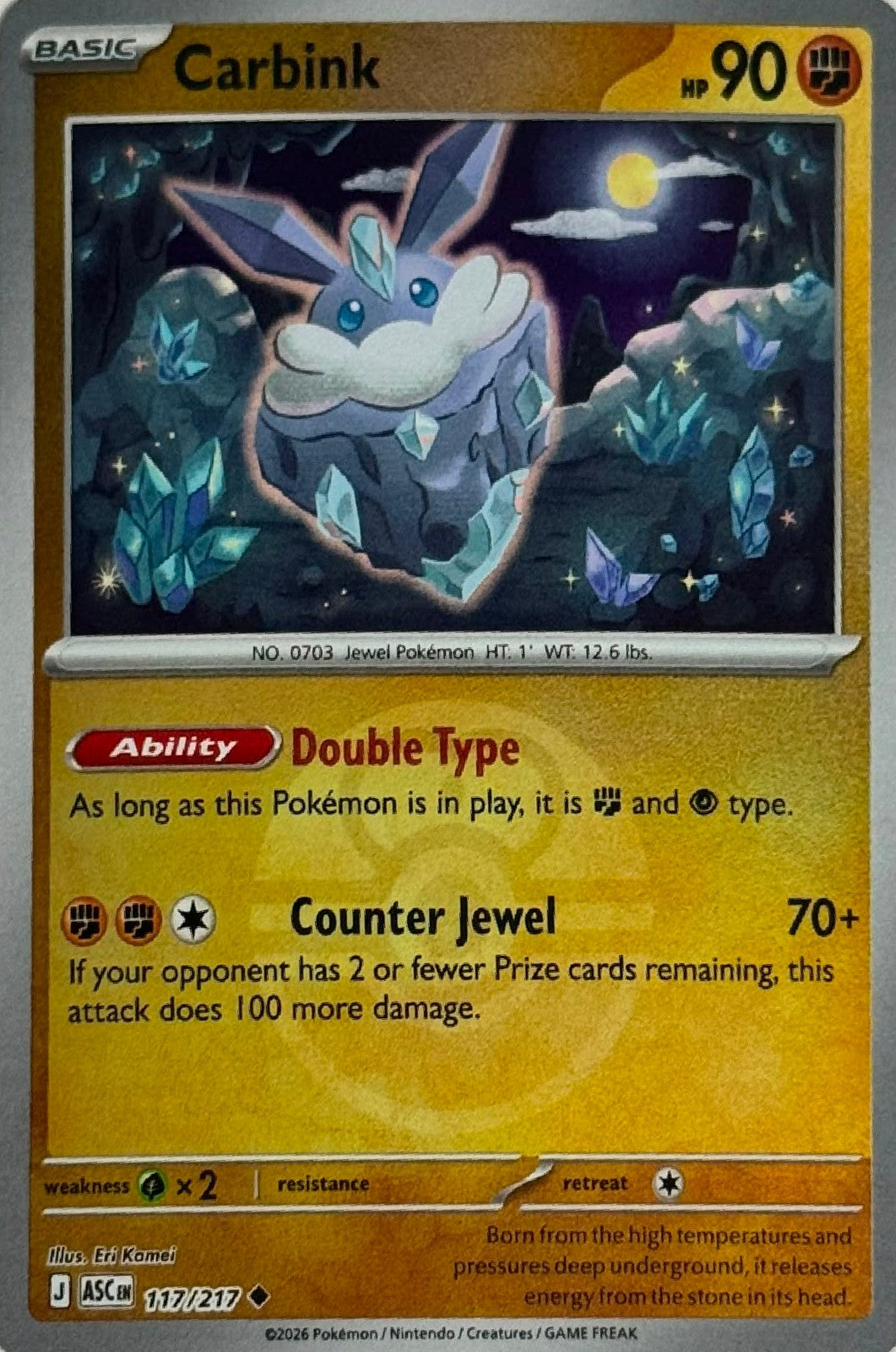 Pokémon Tcg Carbink 117/217 (Love Ball)