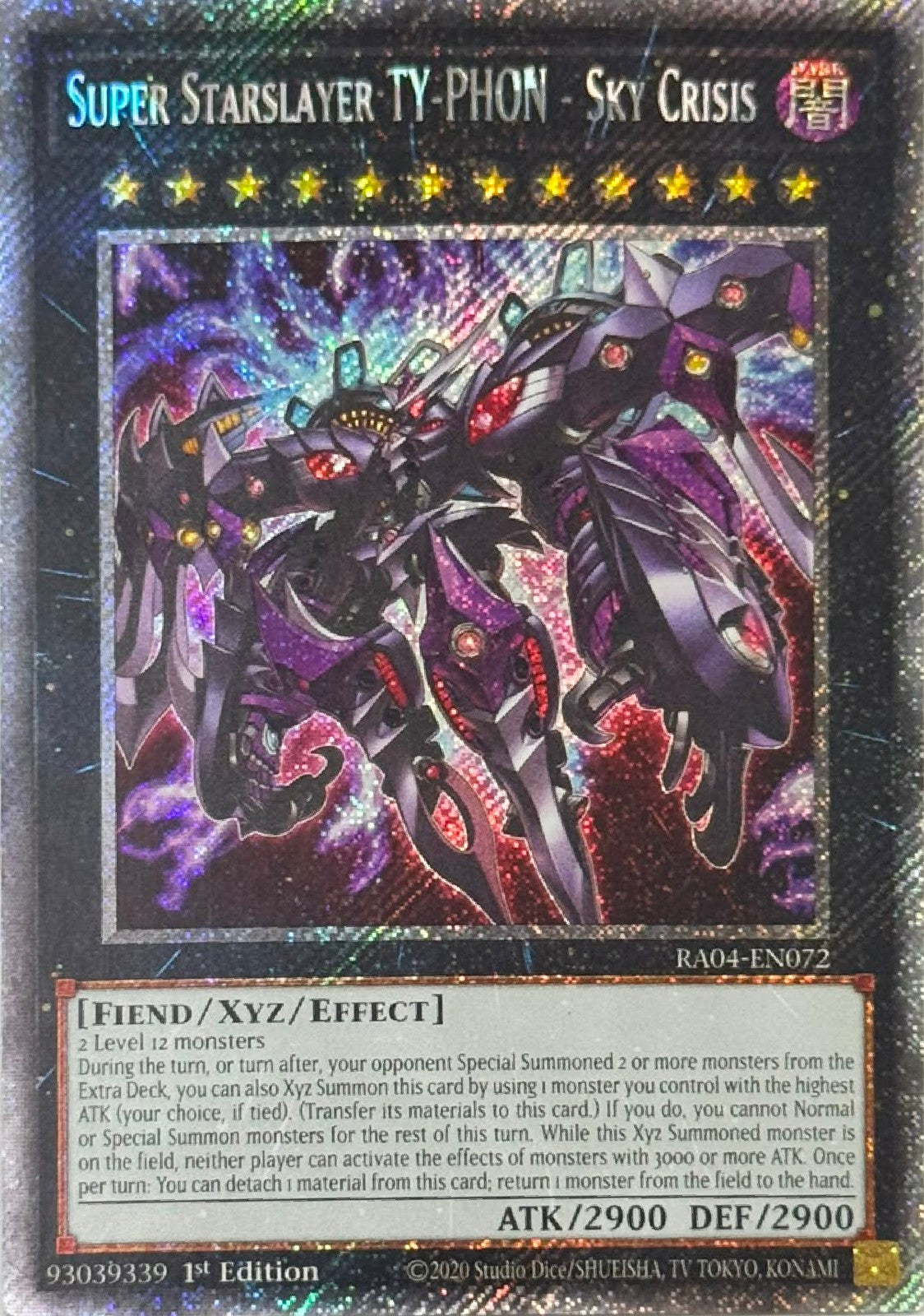 Yugioh! Super StarSlayer Ty-Phon - Sky Crisis RA04-EN072 1st Edition Platinum