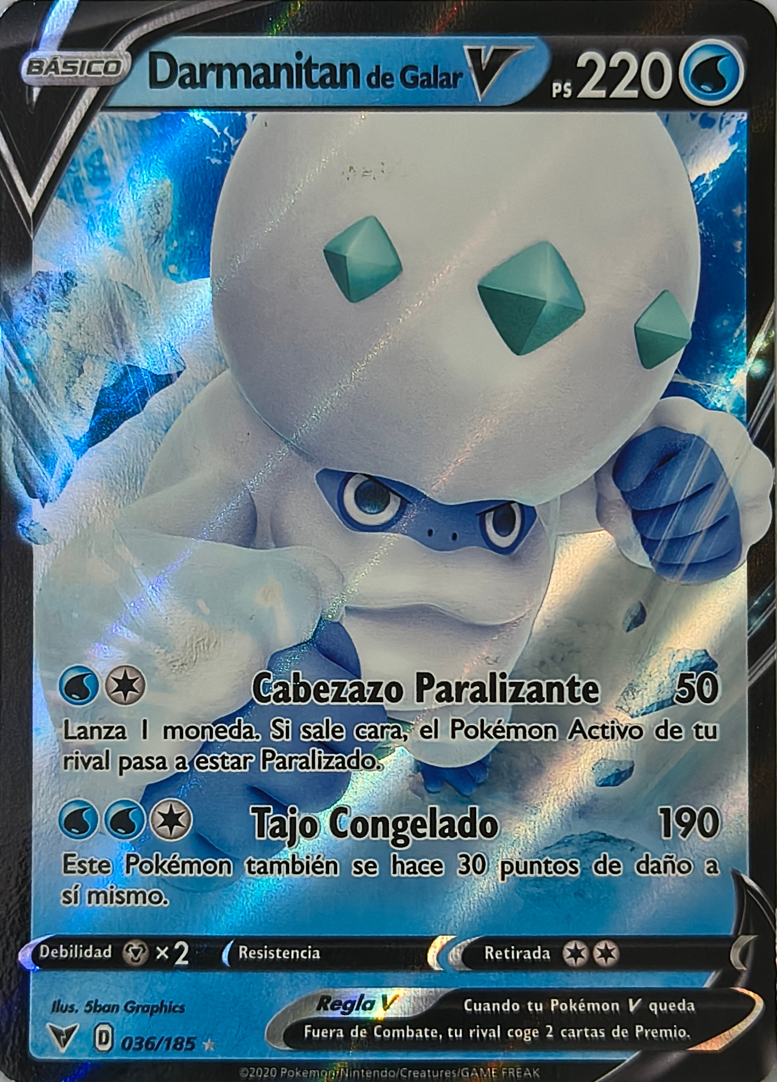Pokémon tcg Darmanitan De Galar V 036/185 (Español)