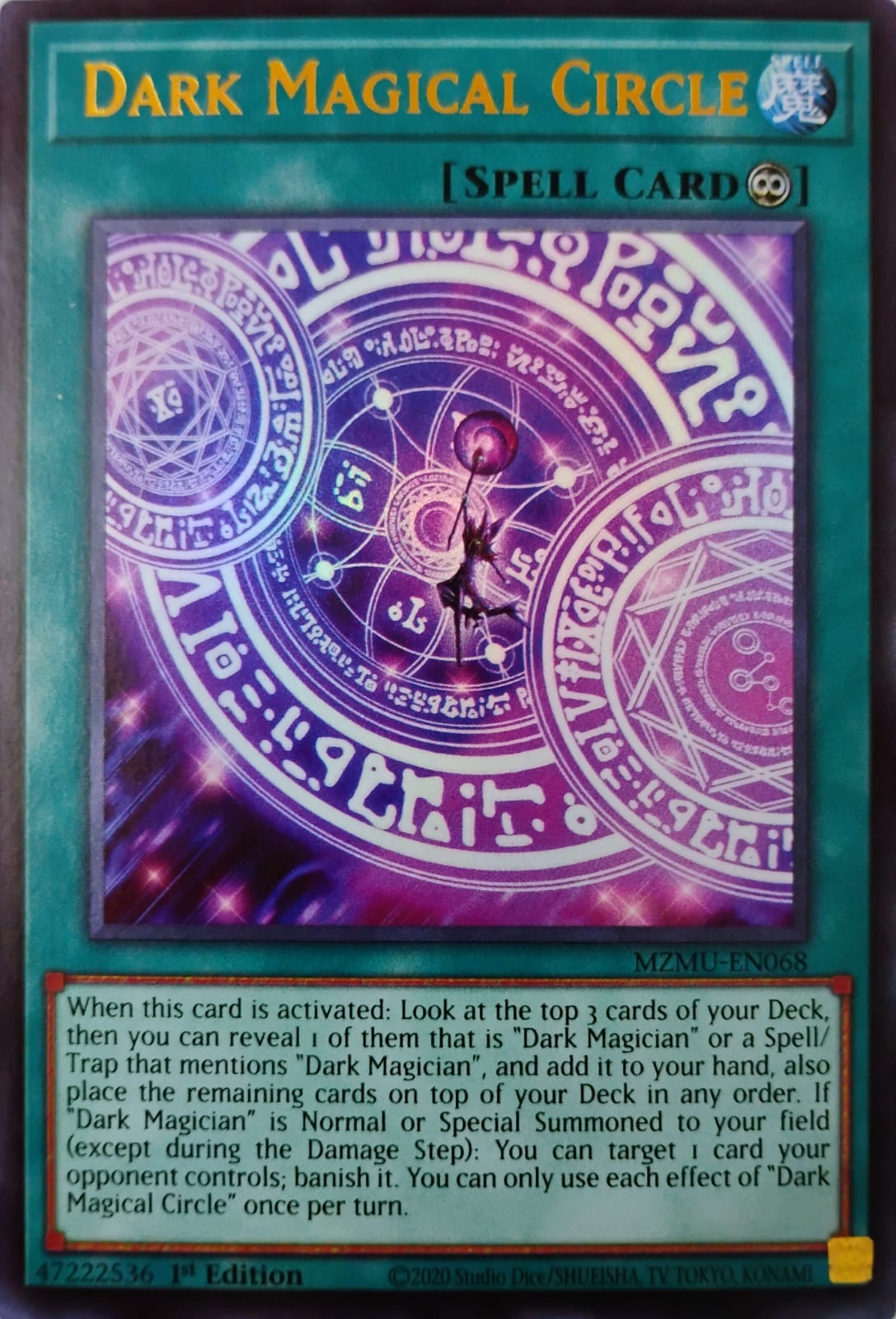 Yugioh! Dark Magical Circle Mzmu-en068 1st Edition Ultra