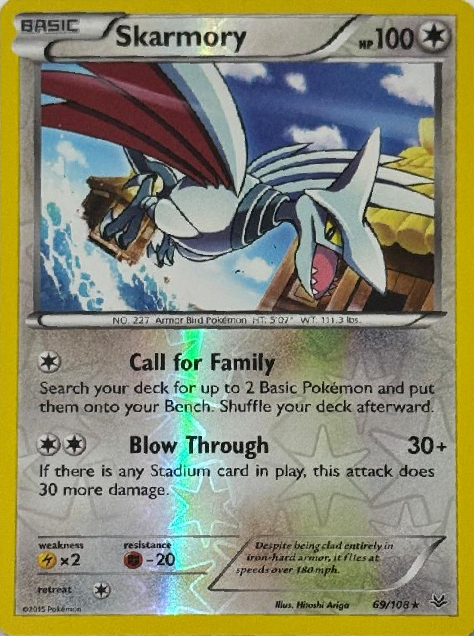 Pokémon Tcg Skarmory 69/108 Reverse