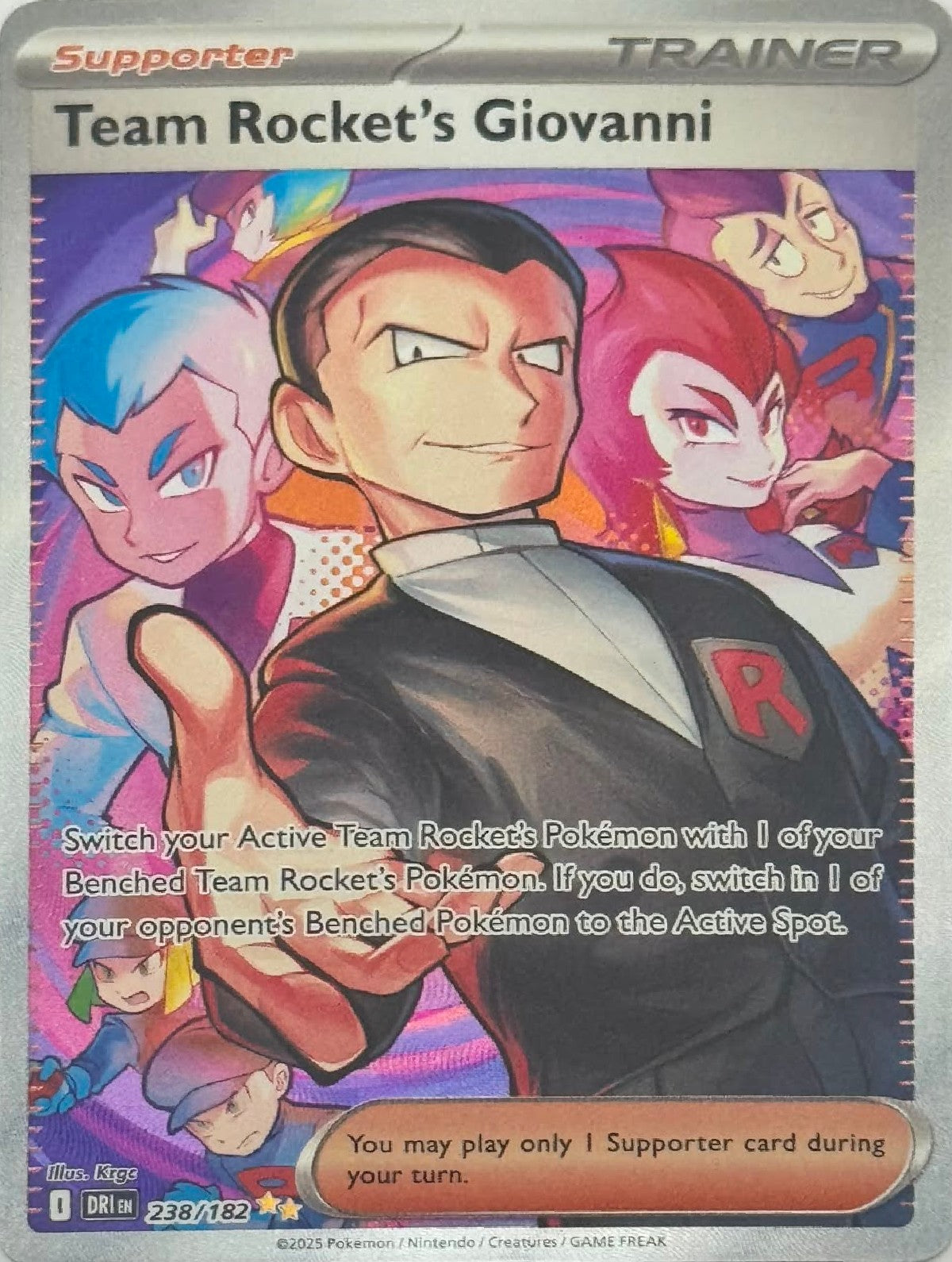 Pokémon Tcg Team Rocket's Giovanni 238/182