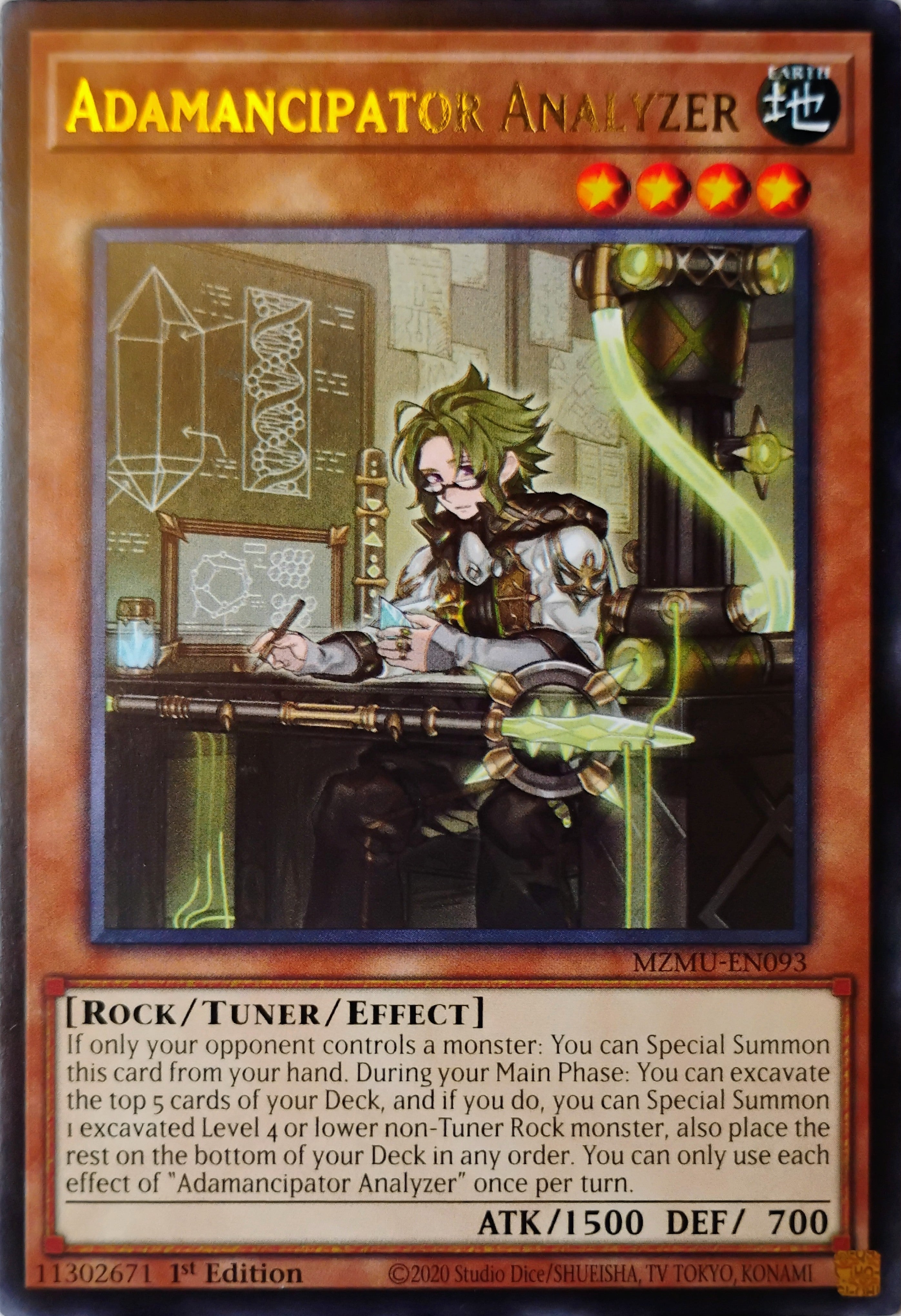 Yugioh! Adamancipator Analyzer Mzmu-en093 Rara