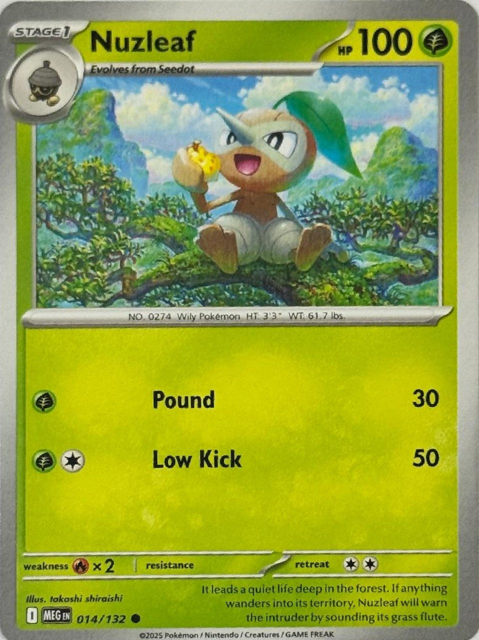 Pokémon Tcg Nuzleaf 014/132