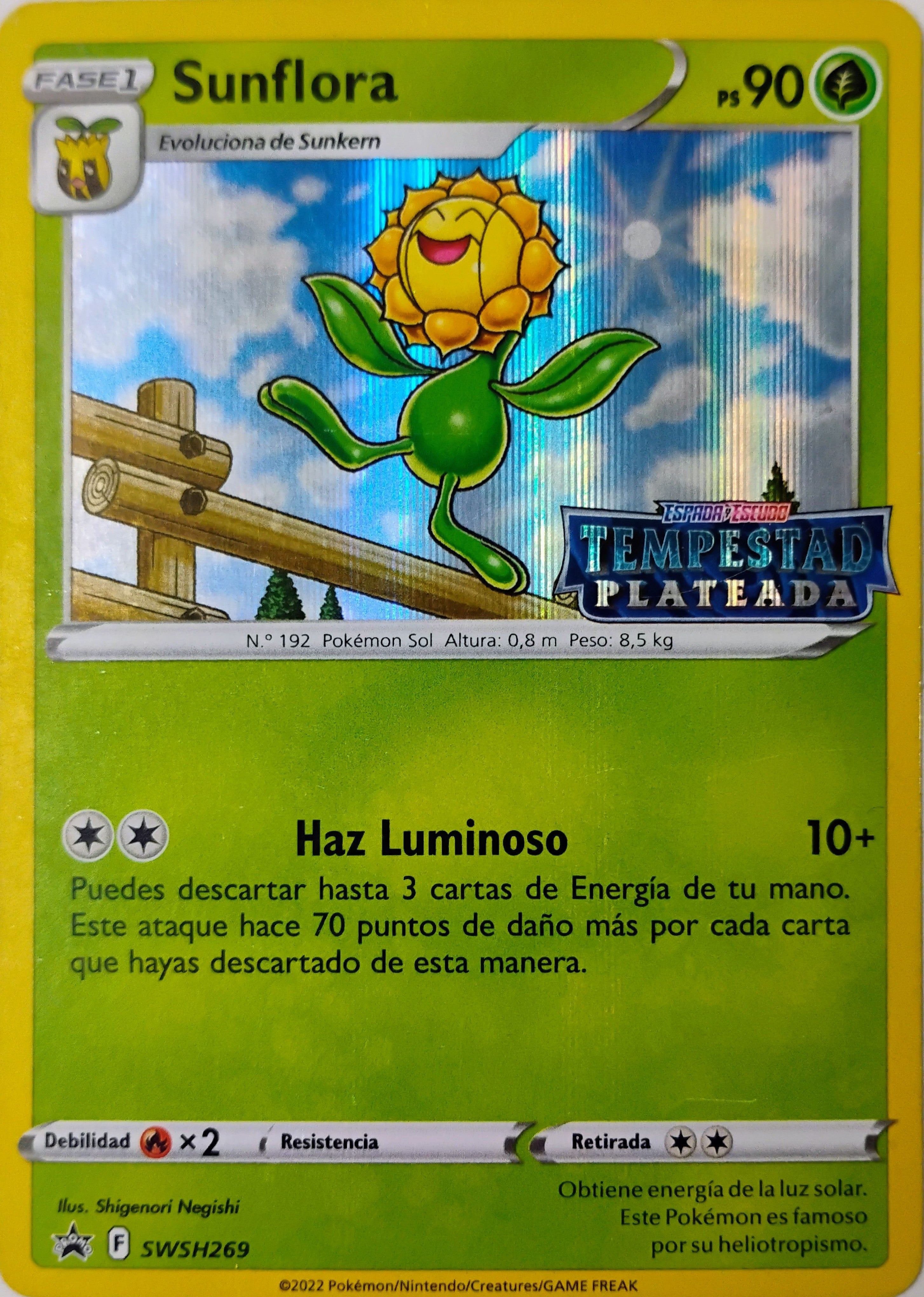 Pokémon tcg Sunflora Swsh269 Holo (Tempestad Plateada)