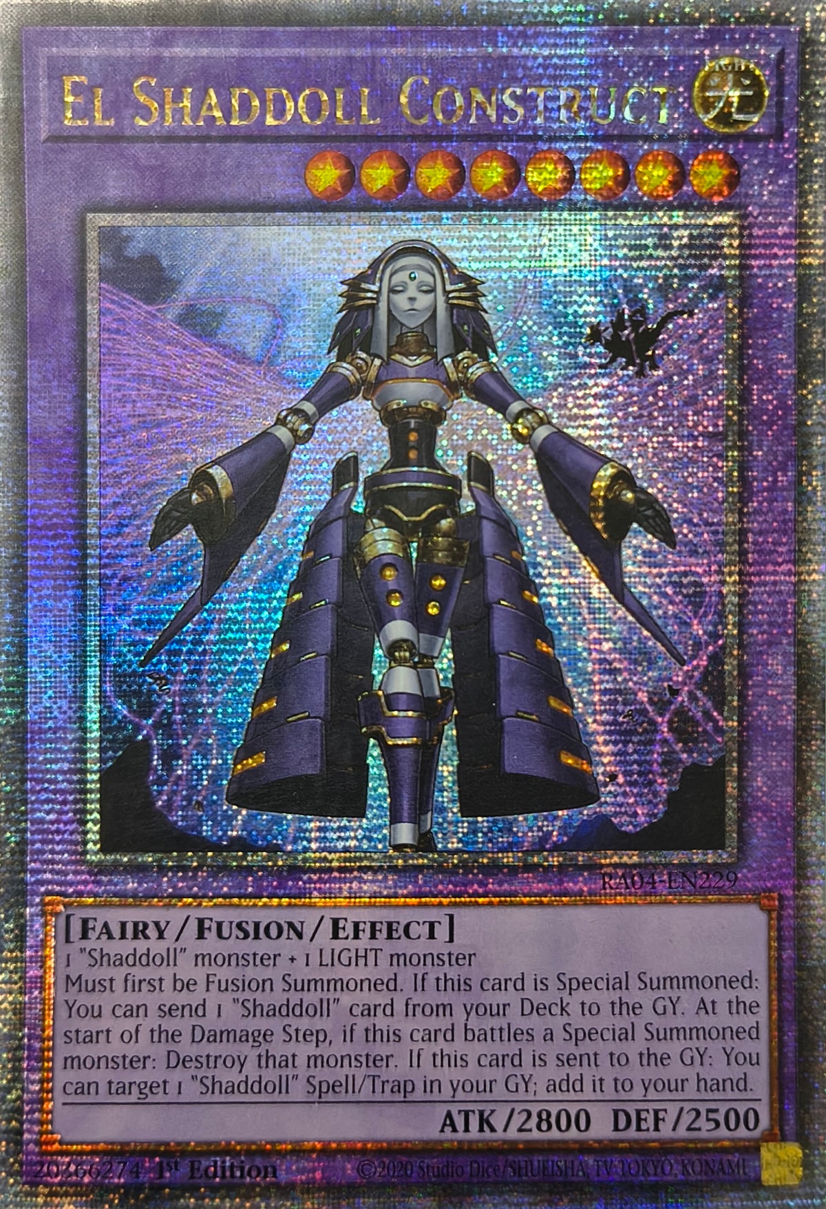 Yugioh! El Shaddoll Construct Ra04-en229 1st Edition Quarter Century