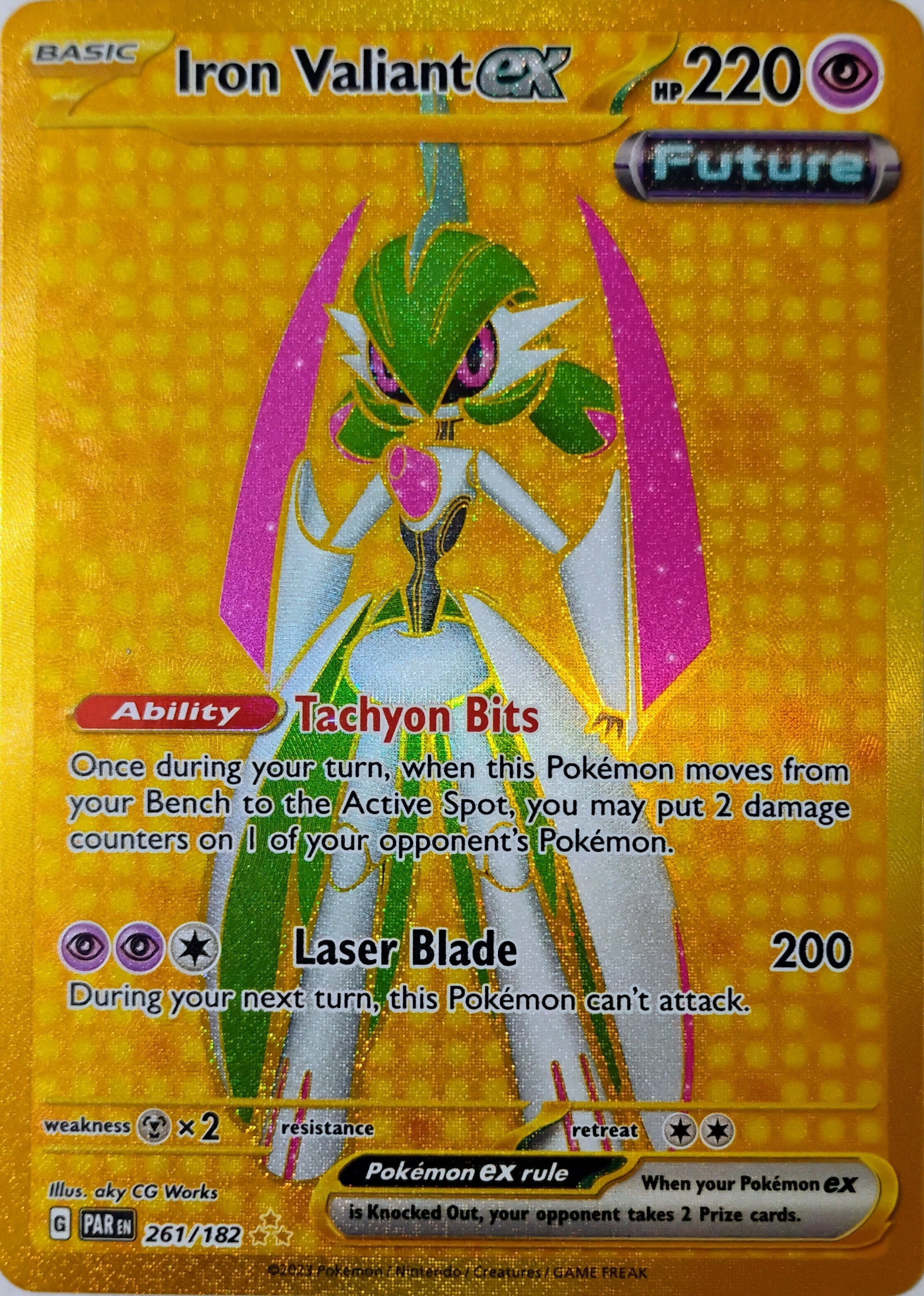 Pokémon tcg Iron Valiant Ex 261/182 Secret