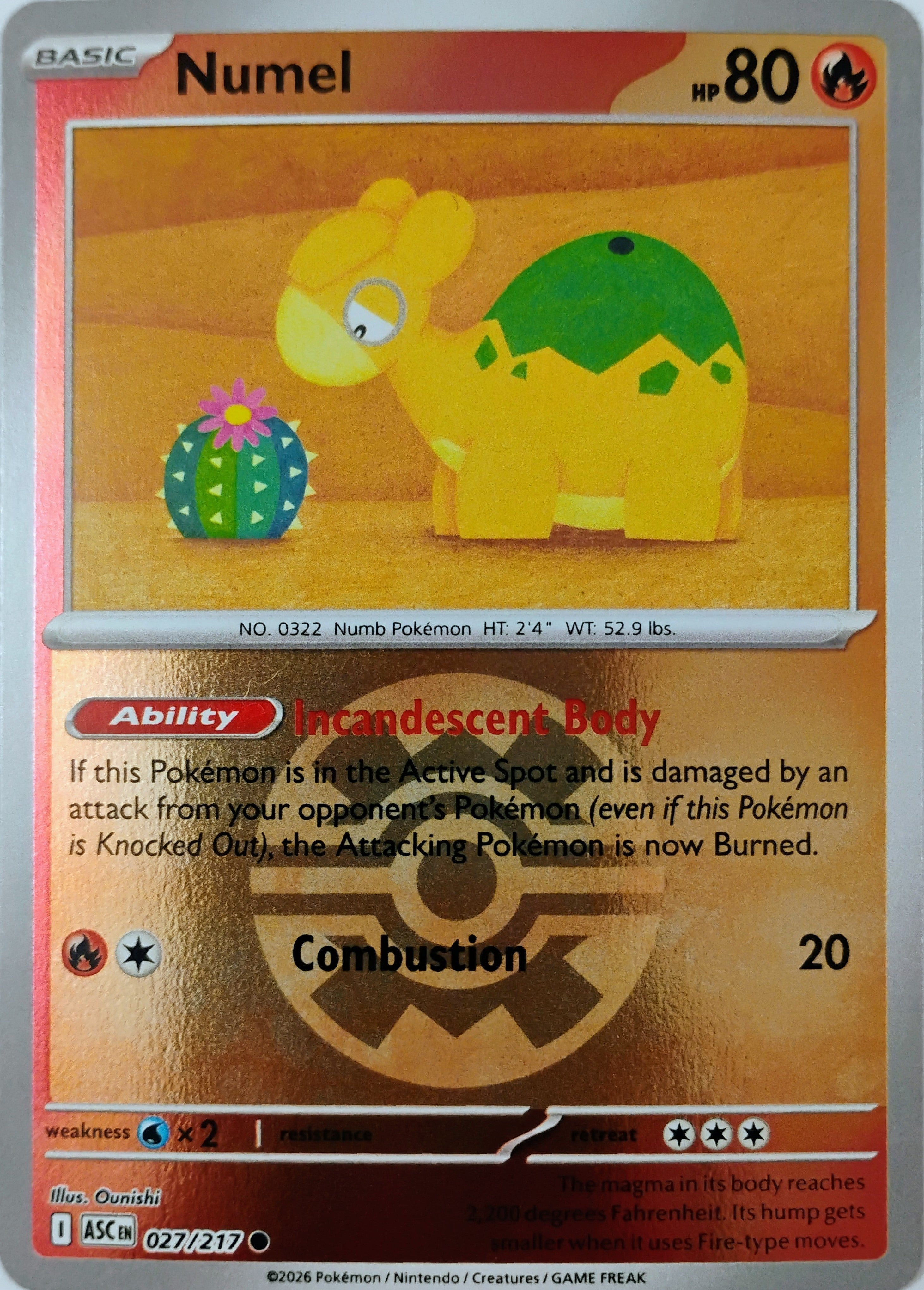 Pokémon tcg Numel 027/217 (Quick Ball)