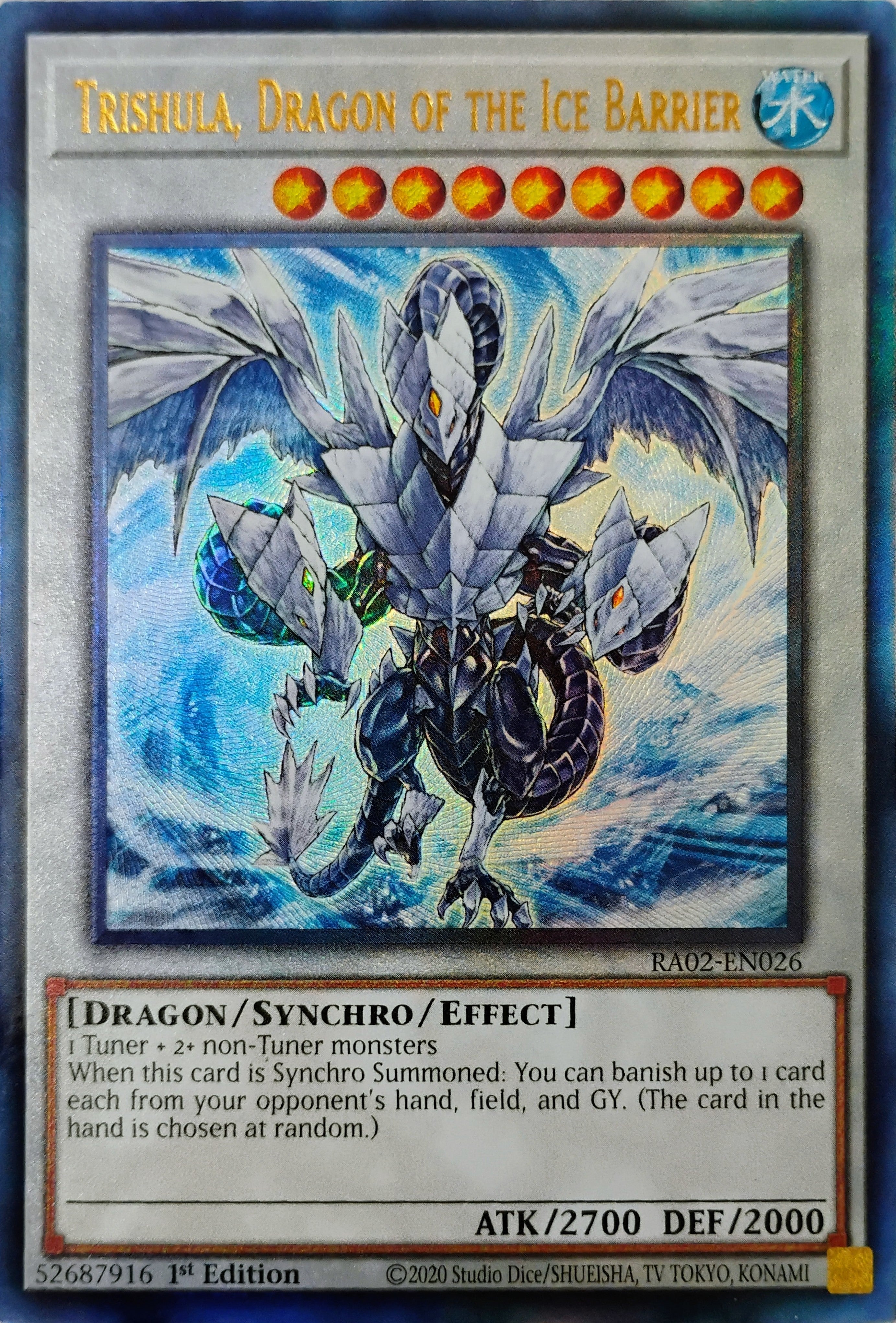 Yugioh! Trishula Dragon Of The Ice Barrier Ra02-en026 Ultimate
