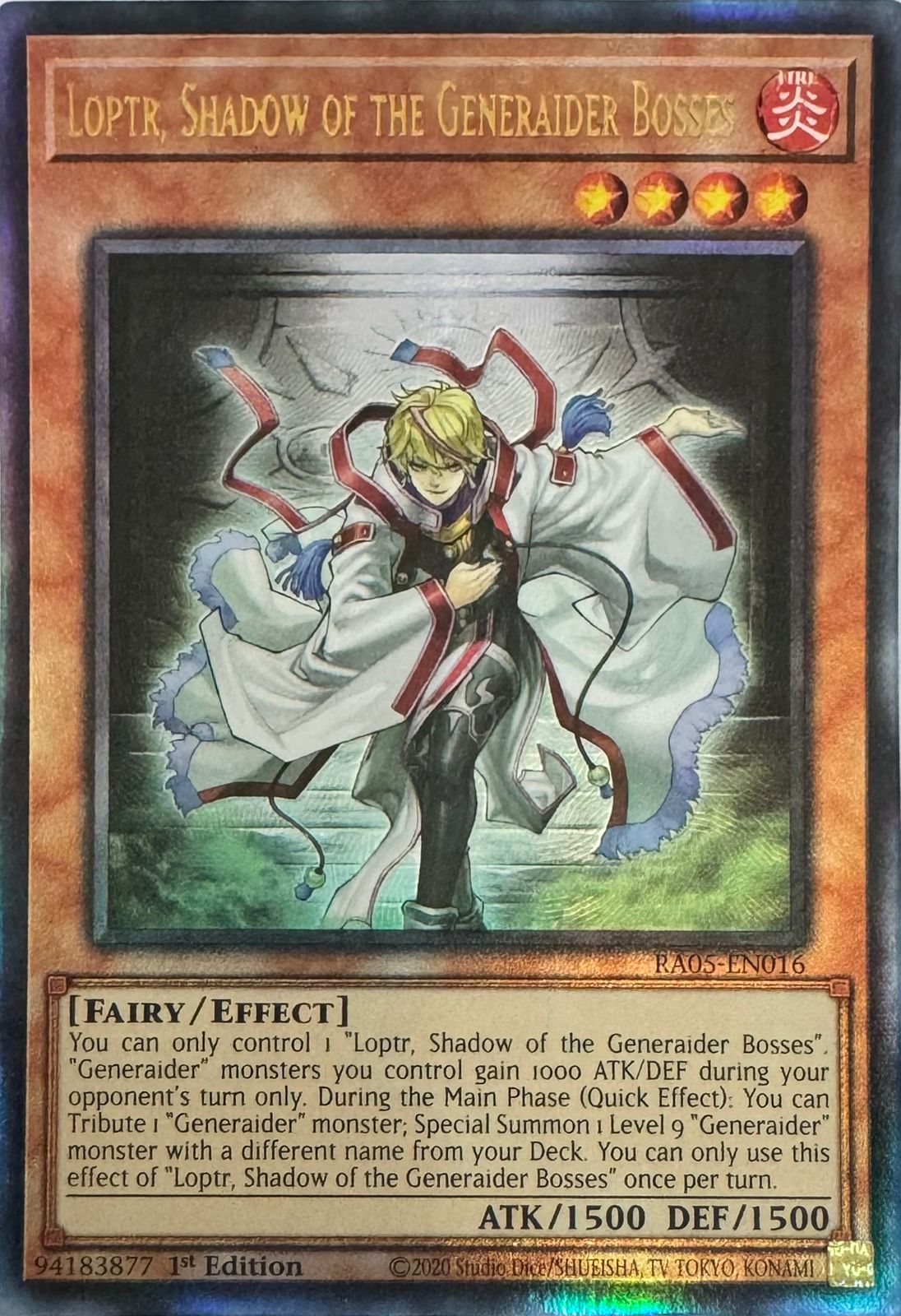 Yugioh! Loptr, Shadow of the Generaide Bosses Ra05-en016 1st edition Ultimate